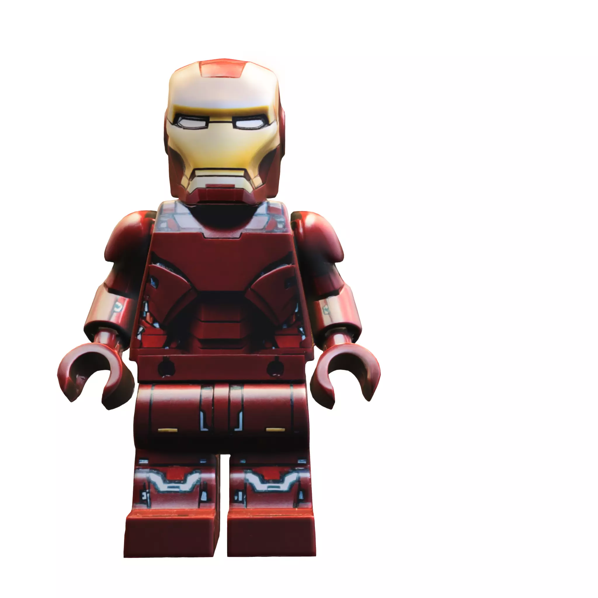 Iron Man LEGO Minifigure Low-poly 3D model_1