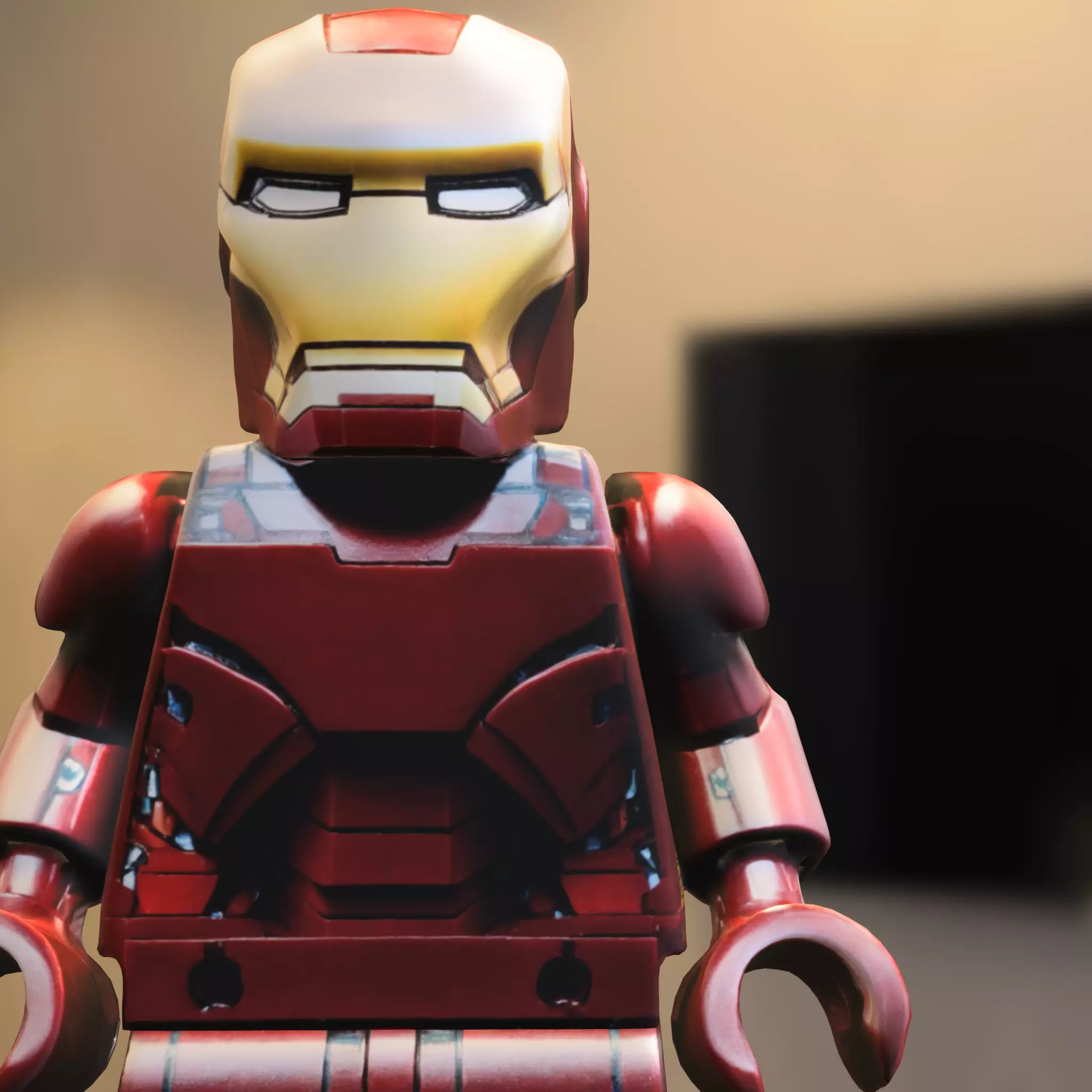 Iron Man LEGO Minifigure Low-poly 3D model_0