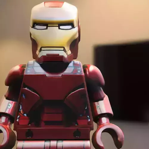 Iron Man LEGO Minifigure Low-poly 3D model Iron Man LEGO Minifigure Low-poly 3D model