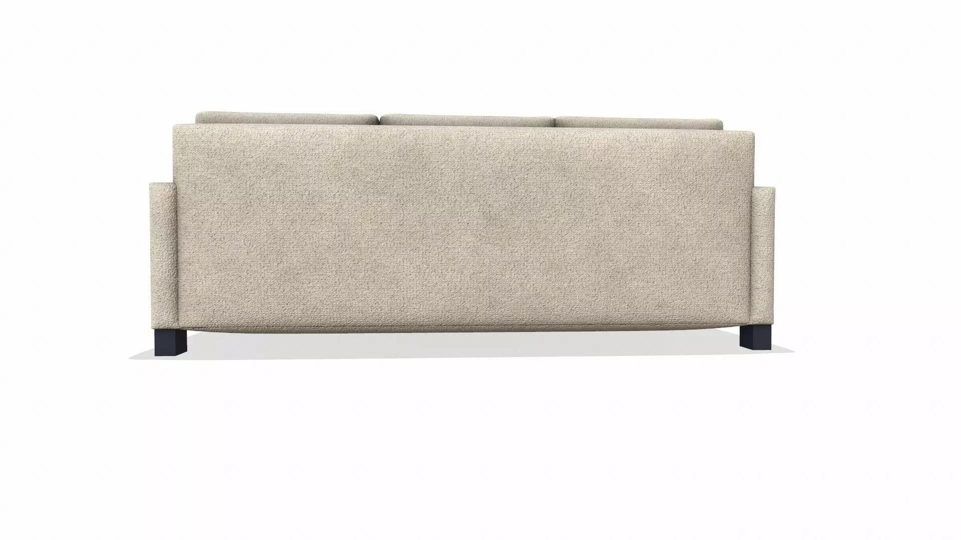 Sofa Fabric Brown Low-poly 3D model_5