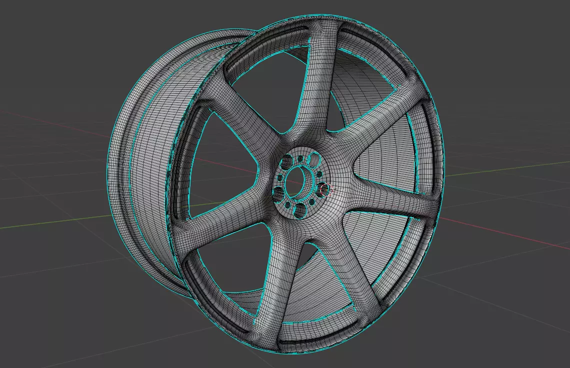 Work Emotion T7R Low-poly 3D model_1