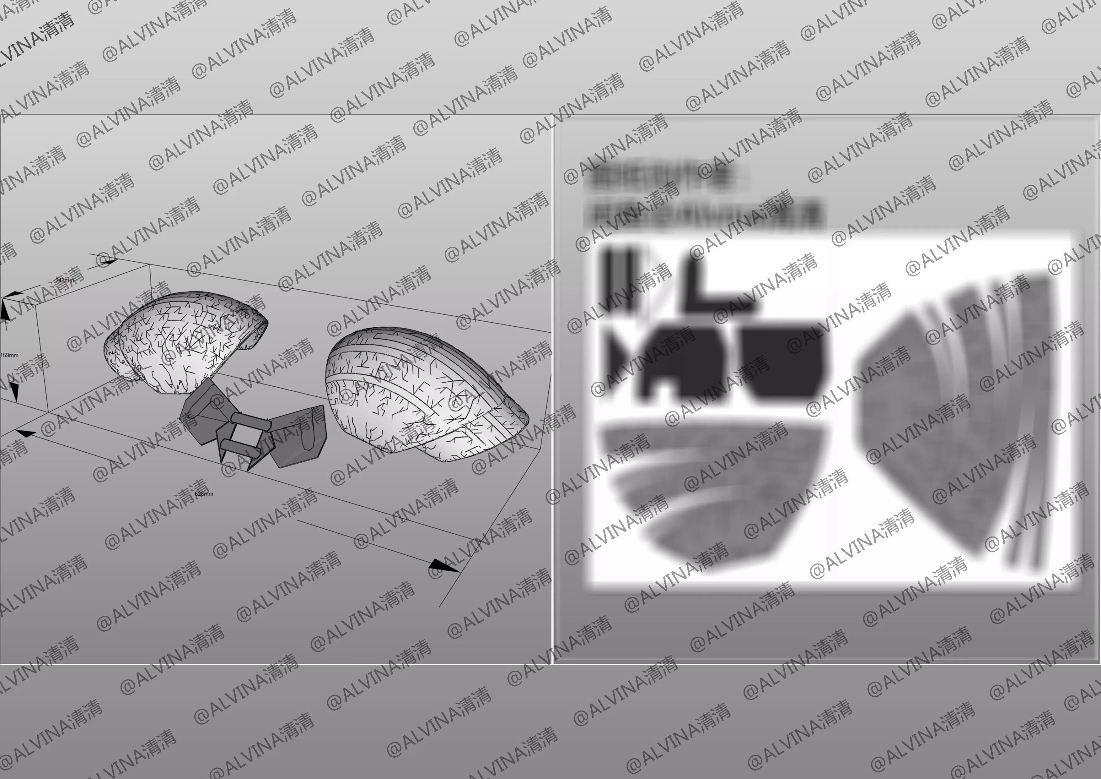 Claymore Teresa Armor - DIY Cosplay Pepakura Foam Template Low-poly 3D model_10