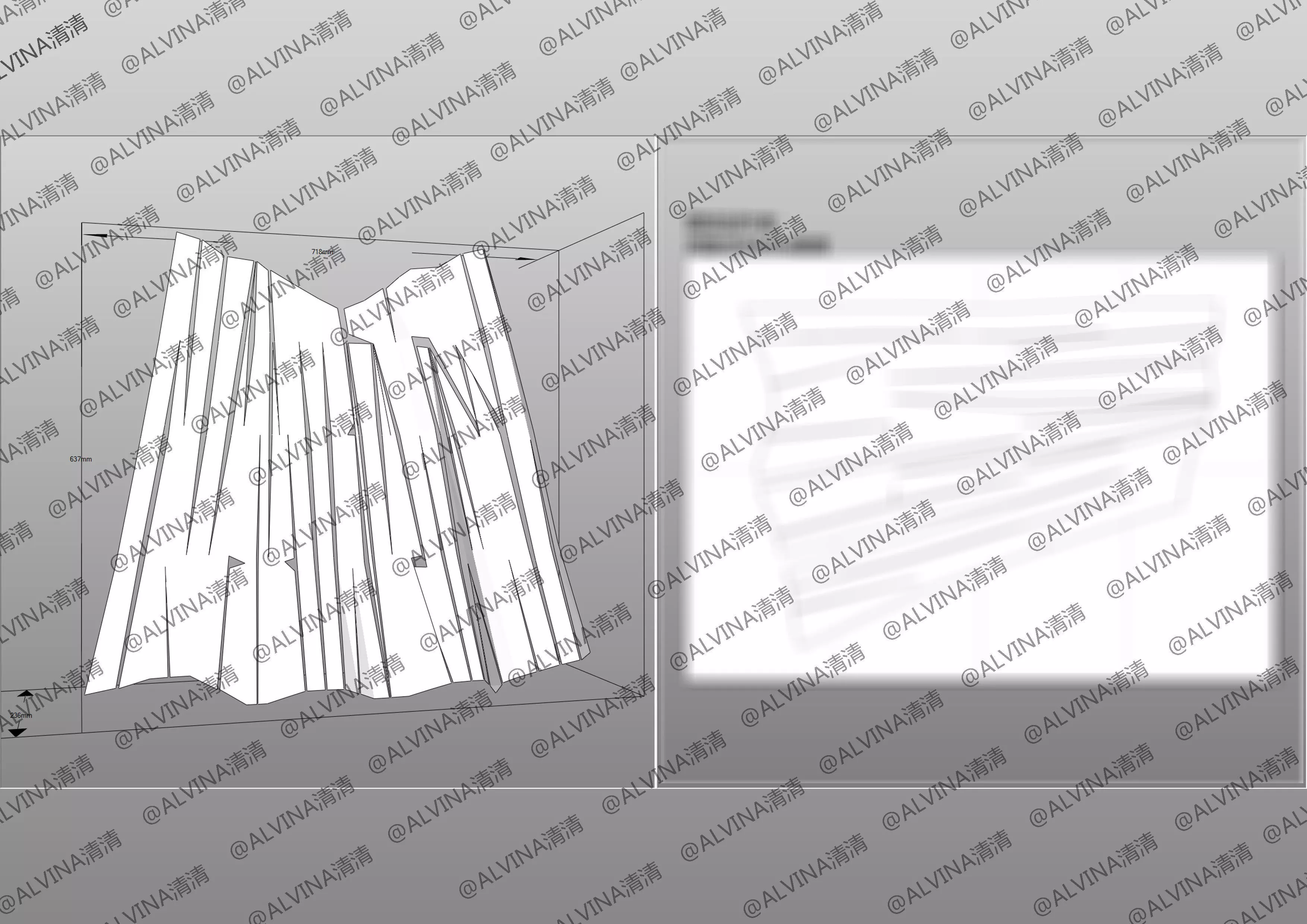 Claymore Teresa Armor - DIY Cosplay Pepakura Foam Template Low-poly 3D model_14