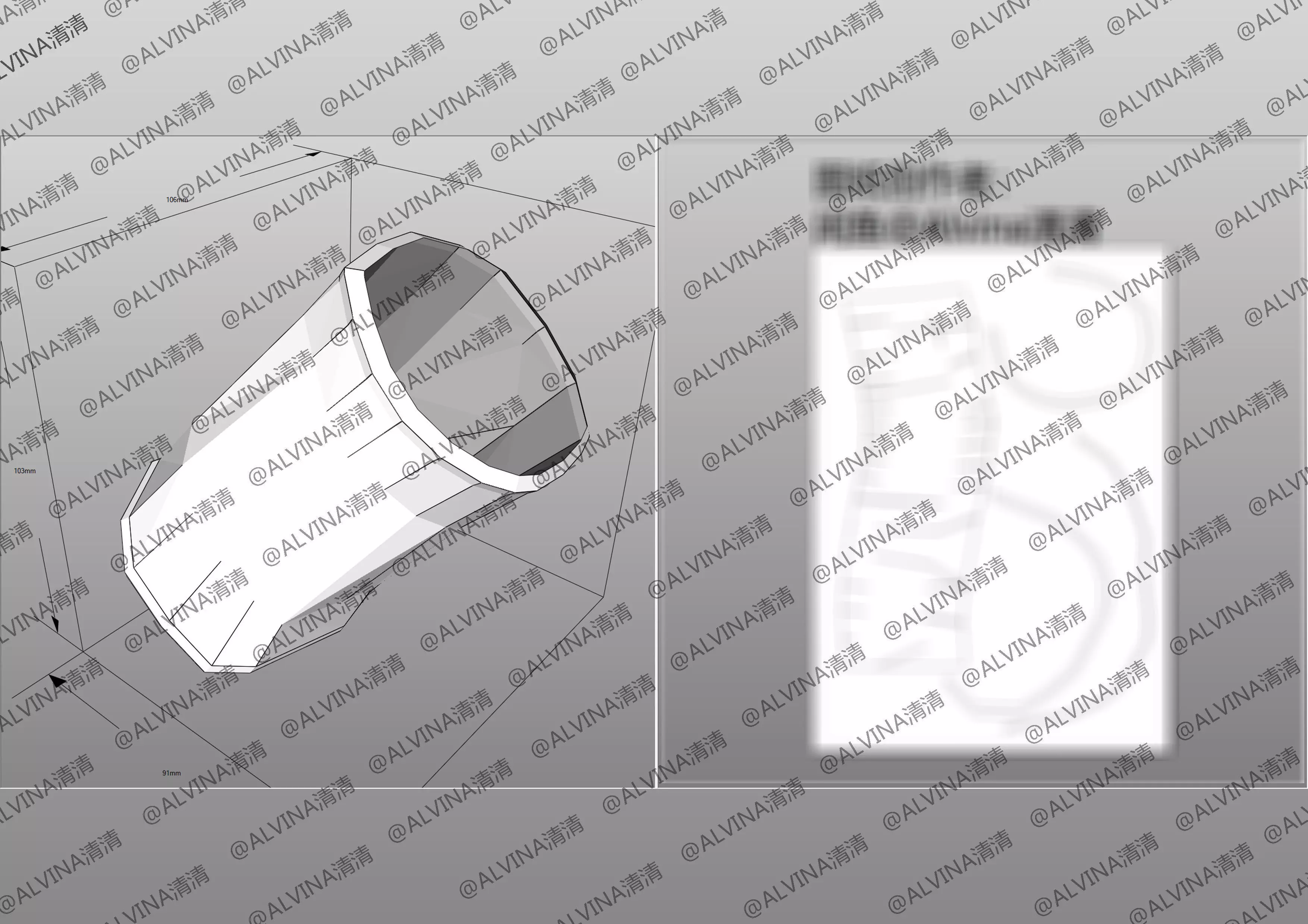 Claymore Teresa Armor - DIY Cosplay Pepakura Foam Template Low-poly 3D model_17