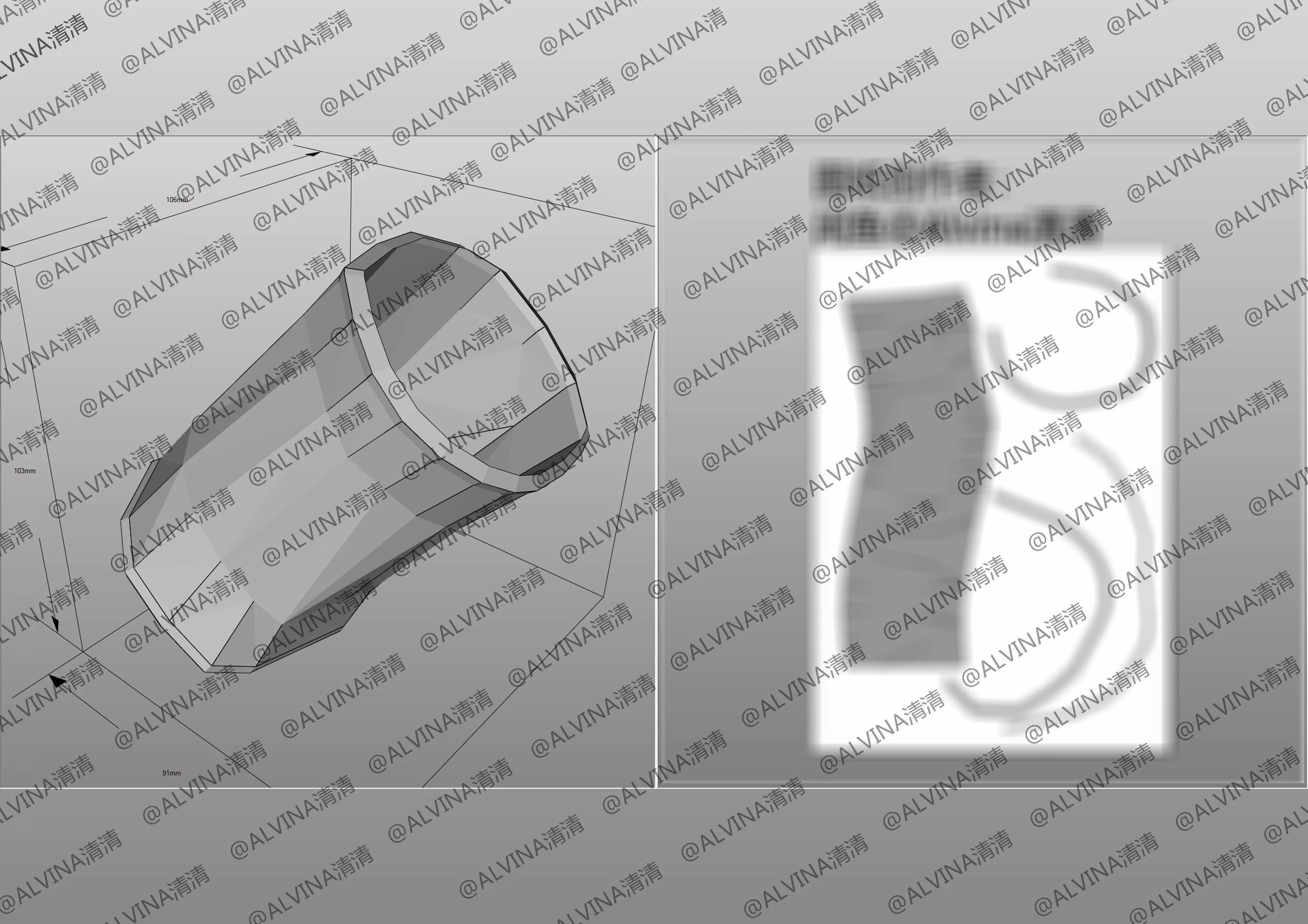 Claymore Teresa Armor - DIY Cosplay Pepakura Foam Template Low-poly 3D model_16