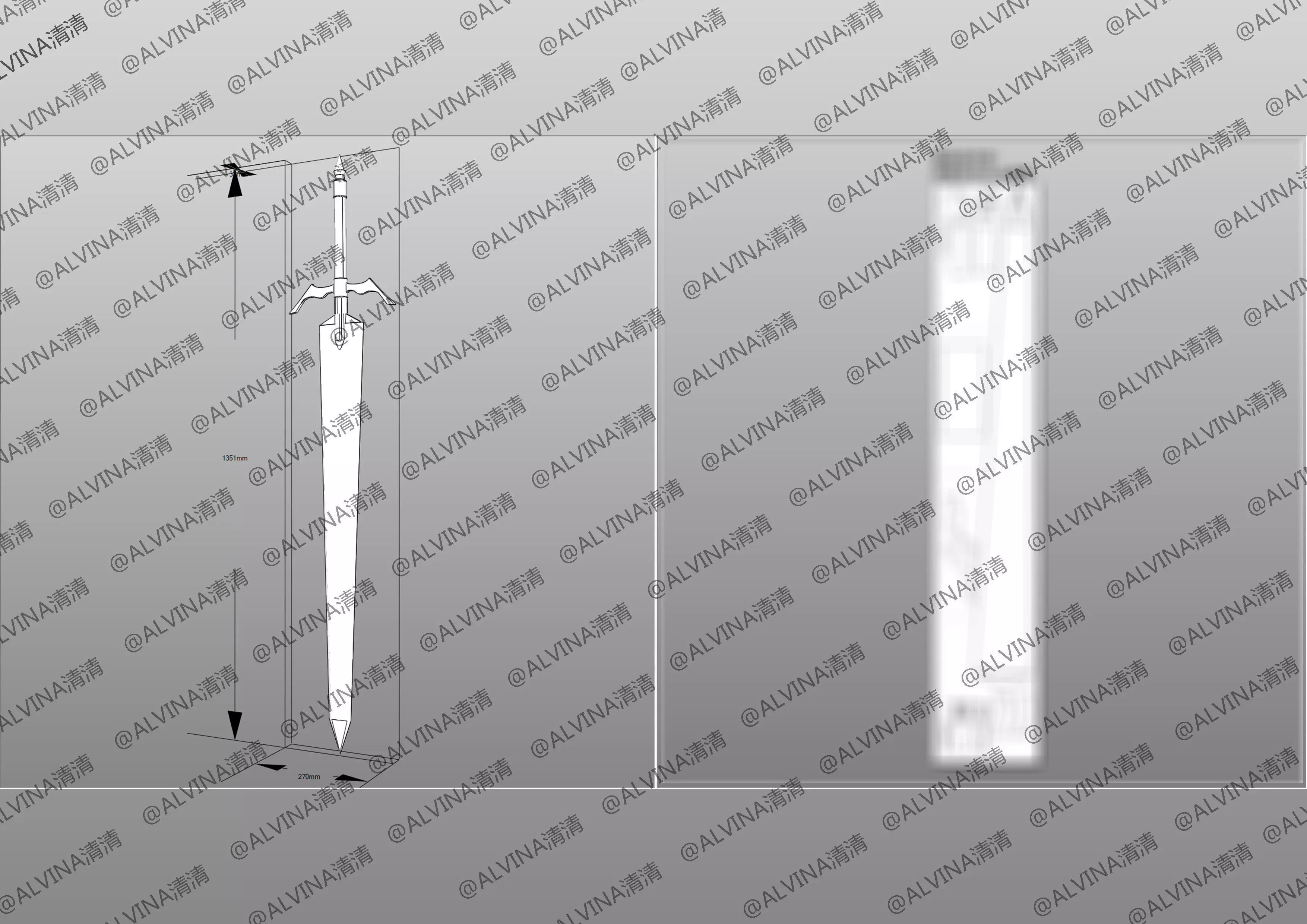 Claymore Teresa Armor - DIY Cosplay Pepakura Foam Template Low-poly 3D model_27