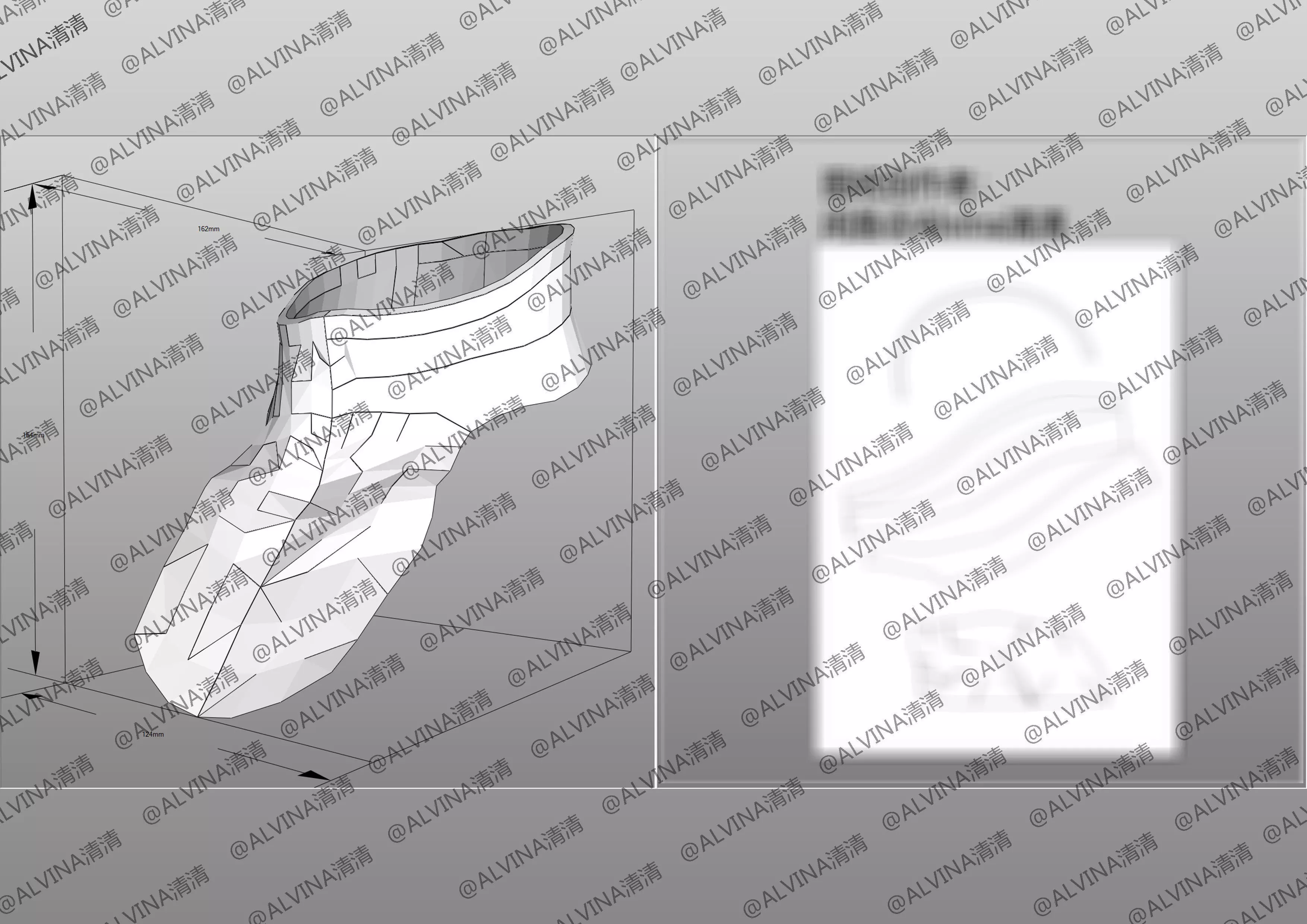 Claymore Teresa Armor - DIY Cosplay Pepakura Foam Template Low-poly 3D model_9