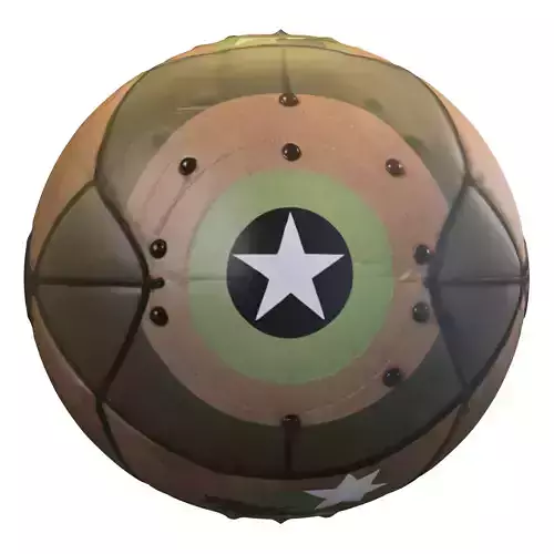 Military Style Camouflage Beach Ball Low-poly 3D model