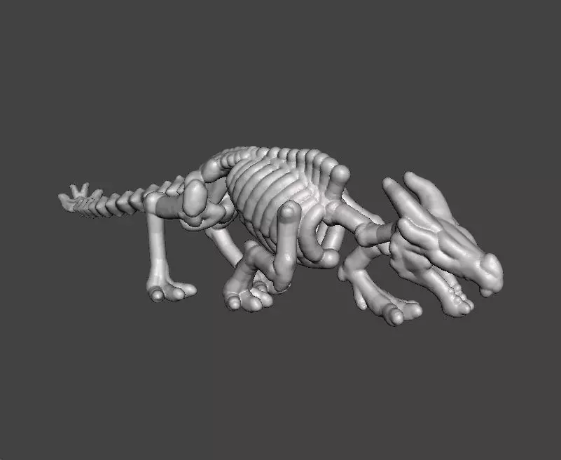 6MM KRAYT DRAGON SKELETON MINIATURE MODEL SCIFI OR FANTASY GAMES 3D print model_0