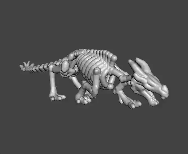 6MM KRAYT DRAGON SKELETON MINIATURE MODEL SCIFI OR FANTASY GAMES 3D print model