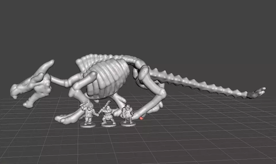 6MM KRAYT DRAGON SKELETON MINIATURE MODEL SCIFI OR FANTASY GAMES 3D print model_8