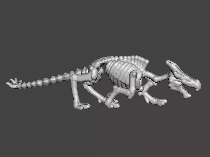 6MM KRAYT DRAGON SKELETON MINIATURE MODEL SCIFI OR FANTASY GAMES 3D print model_1