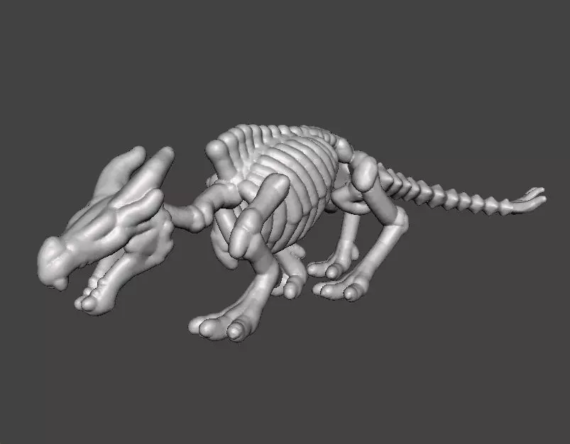 6MM KRAYT DRAGON SKELETON MINIATURE MODEL SCIFI OR FANTASY GAMES 3D print model_2