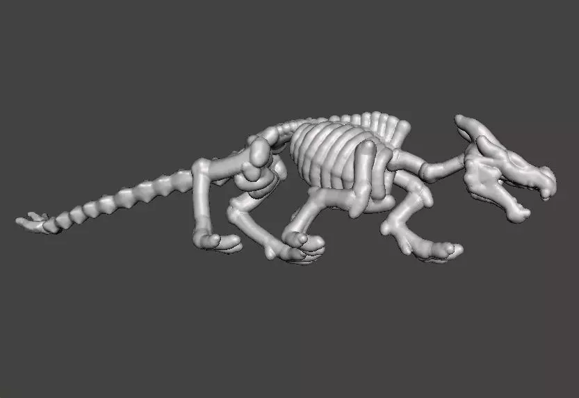 6MM KRAYT DRAGON SKELETON MINIATURE MODEL SCIFI OR FANTASY GAMES 3D print model_7