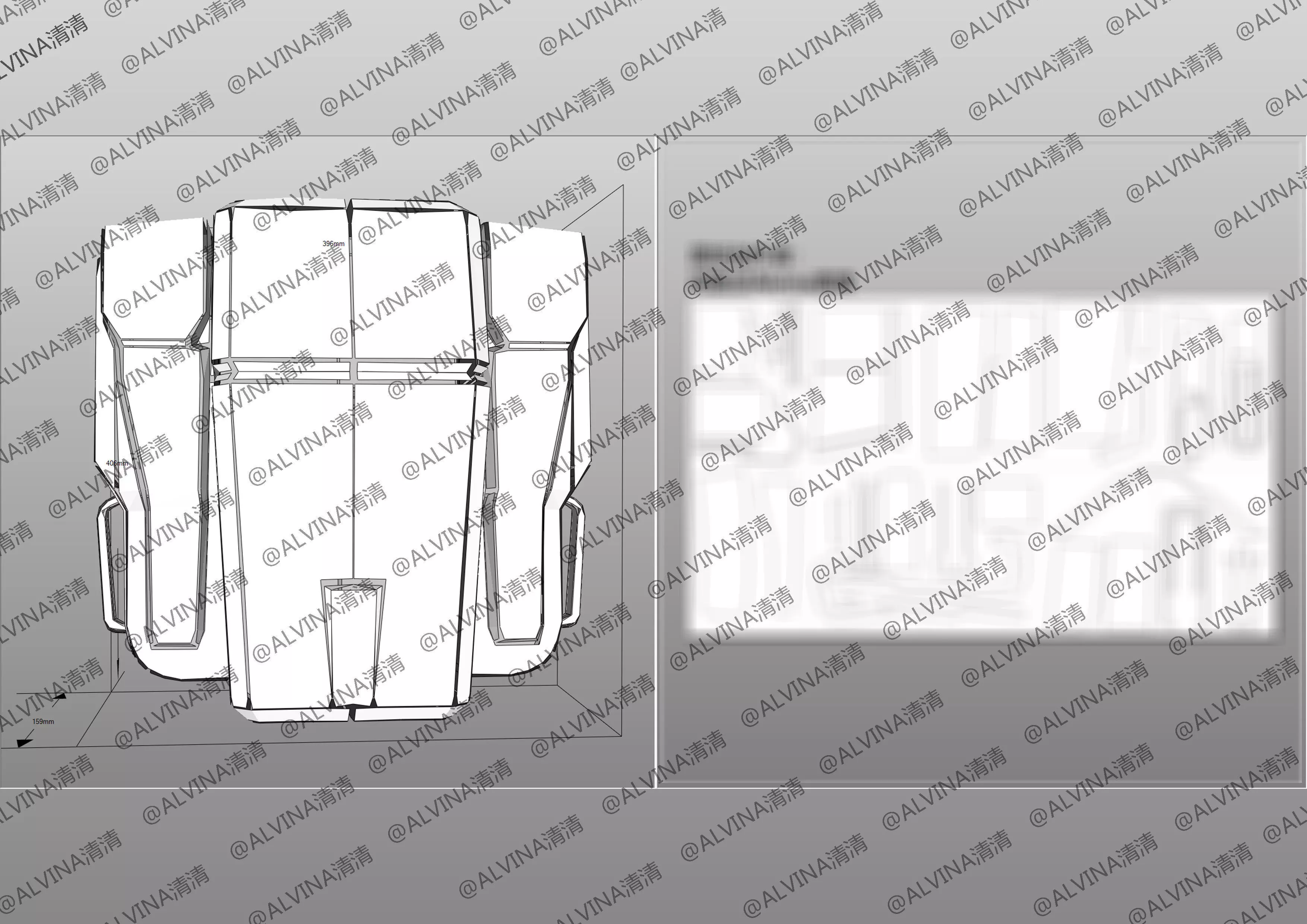 Halo ODST Armor - DIY Cosplay Pepakura Foam Template Low-poly 3D model_17