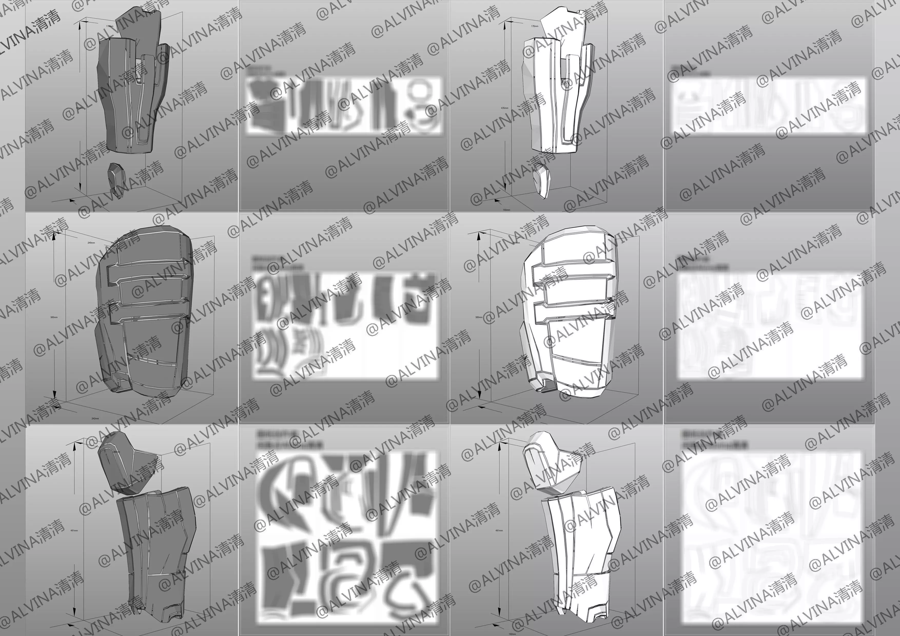 Halo ODST Armor - DIY Cosplay Pepakura Foam Template Low-poly 3D model_6