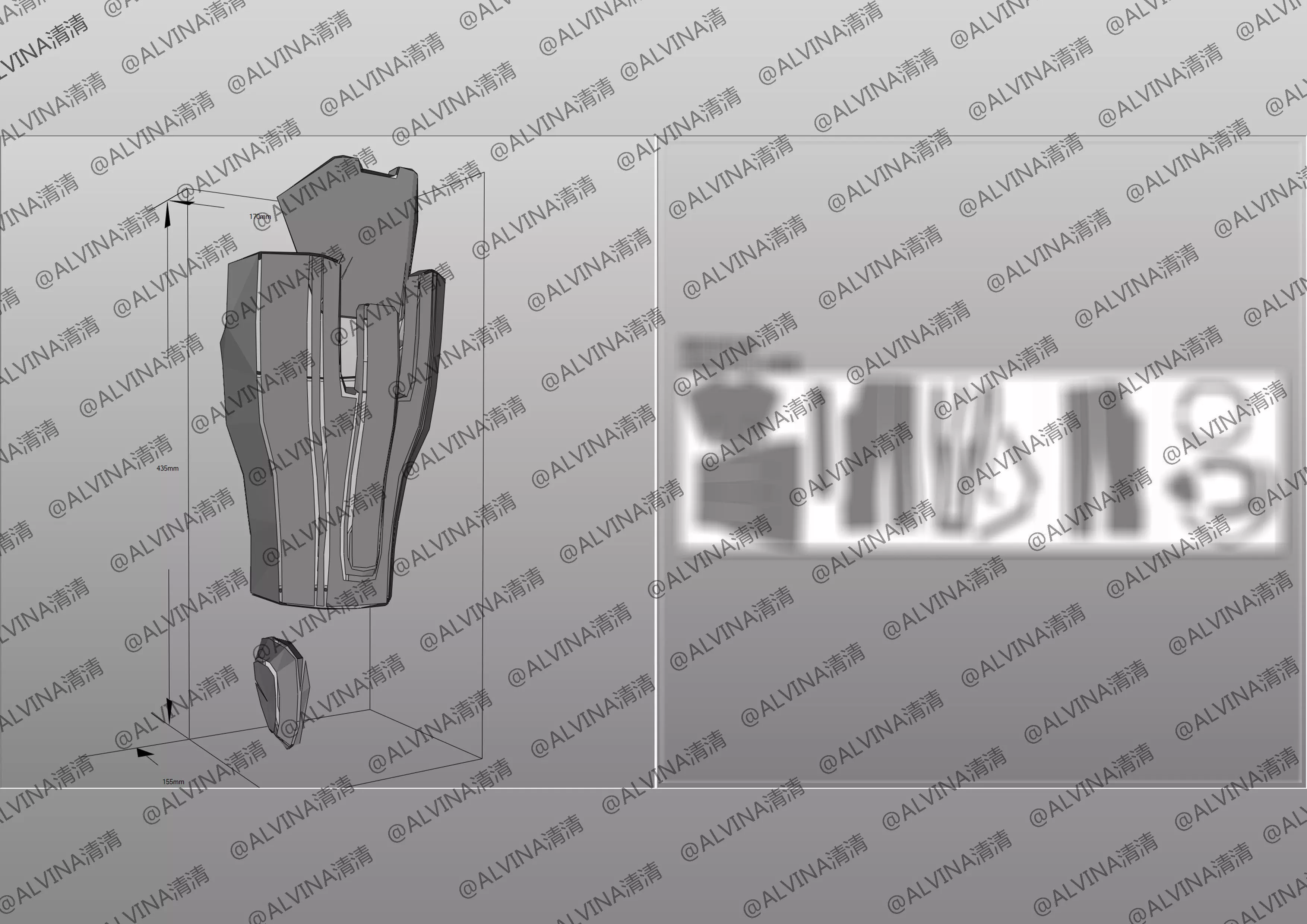 Halo ODST Armor - DIY Cosplay Pepakura Foam Template Low-poly 3D model_20