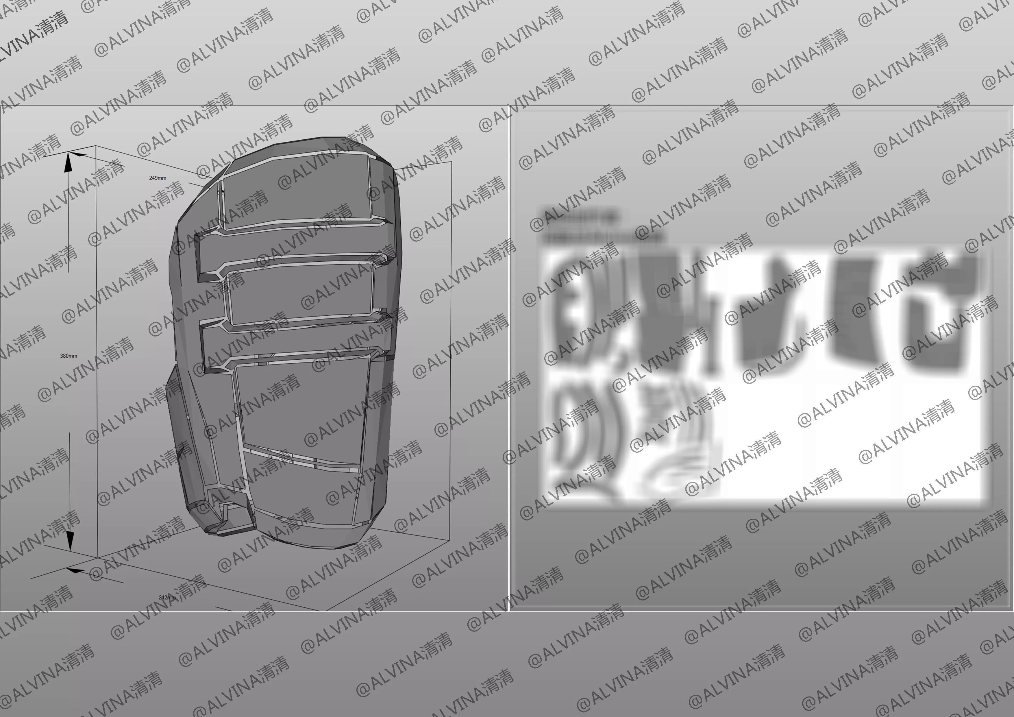 Halo ODST Armor - DIY Cosplay Pepakura Foam Template Low-poly 3D model_22