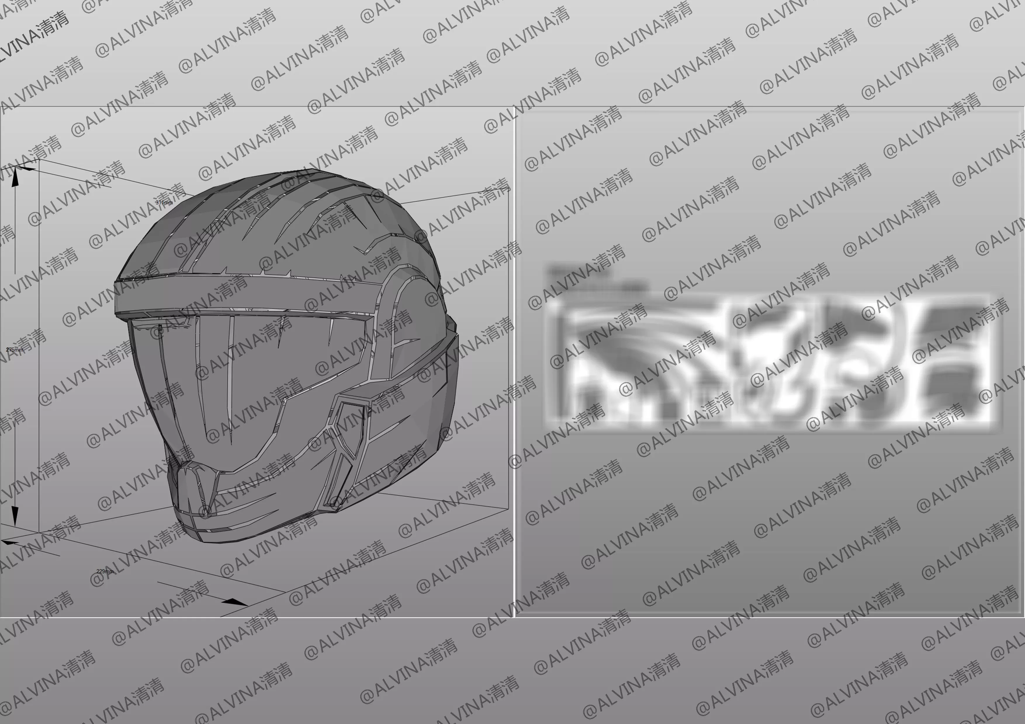 Halo ODST Armor - DIY Cosplay Pepakura Foam Template Low-poly 3D model_10