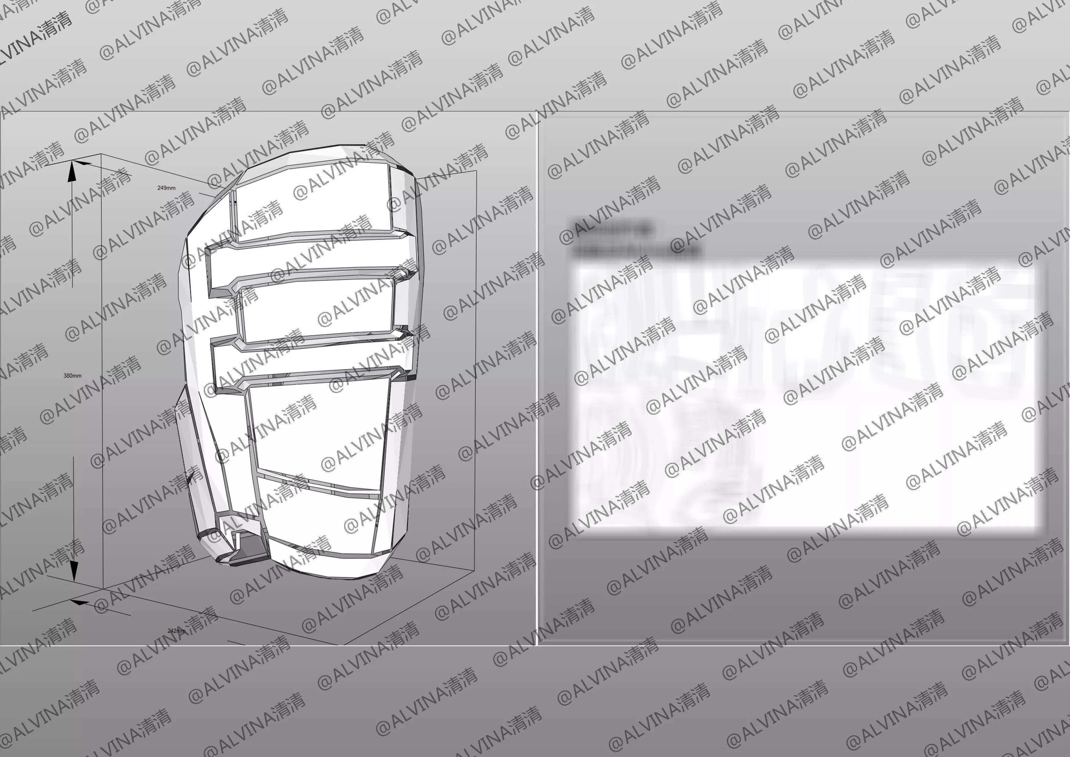 Halo ODST Armor - DIY Cosplay Pepakura Foam Template Low-poly 3D model_23