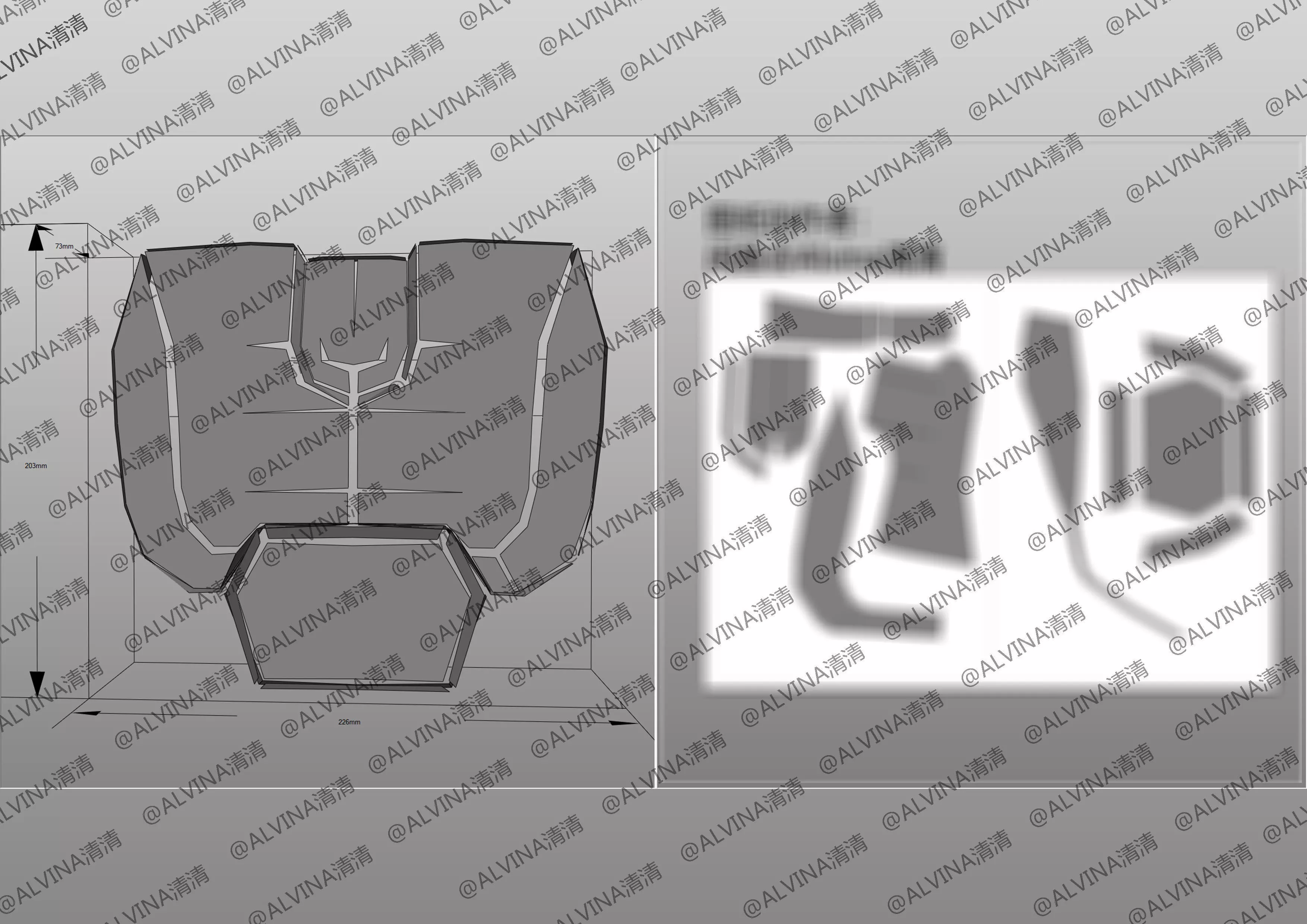 Halo ODST Armor - DIY Cosplay Pepakura Foam Template Low-poly 3D model_14