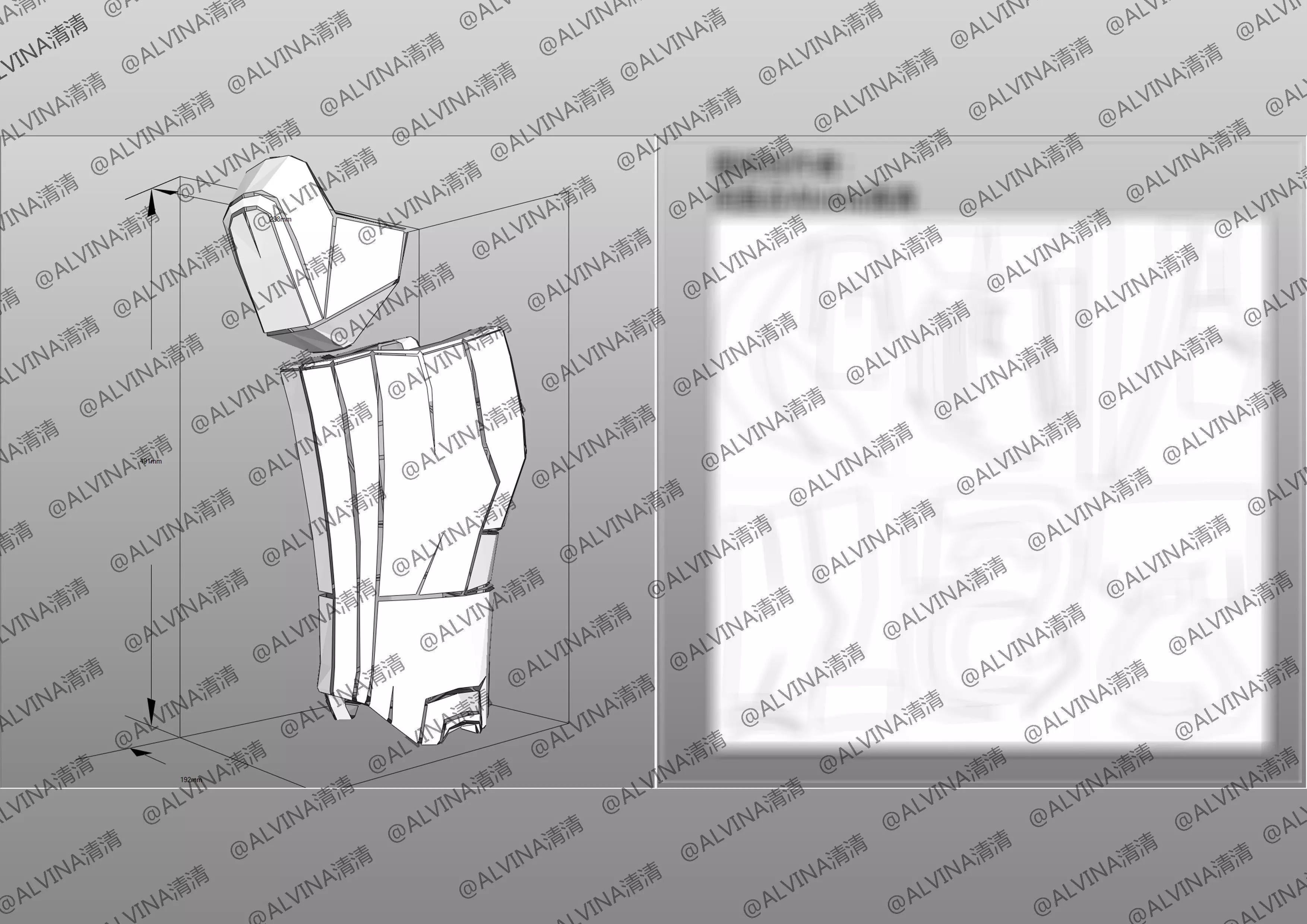 Halo ODST Armor - DIY Cosplay Pepakura Foam Template Low-poly 3D model_25