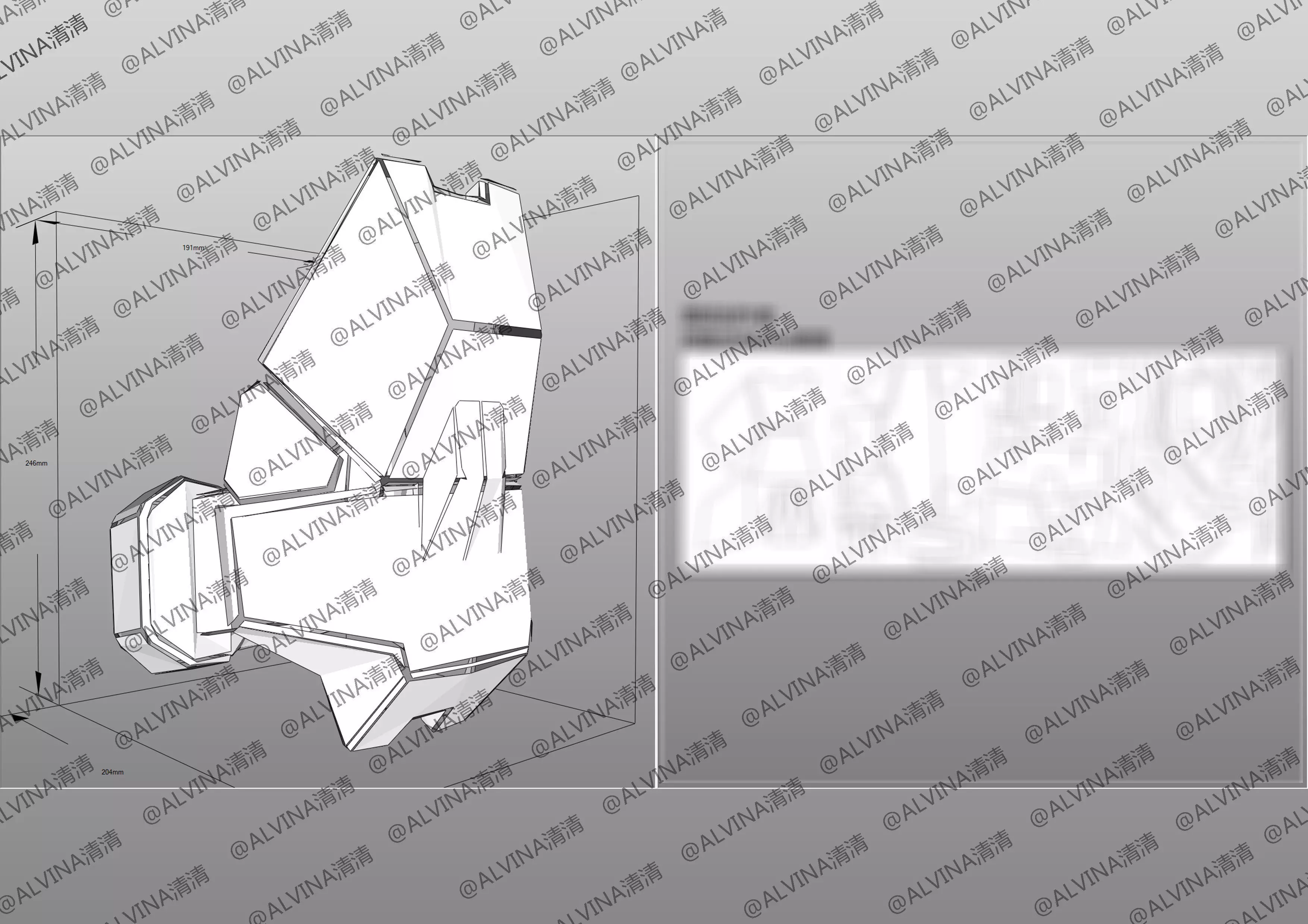 Halo ODST Armor - DIY Cosplay Pepakura Foam Template Low-poly 3D model_19