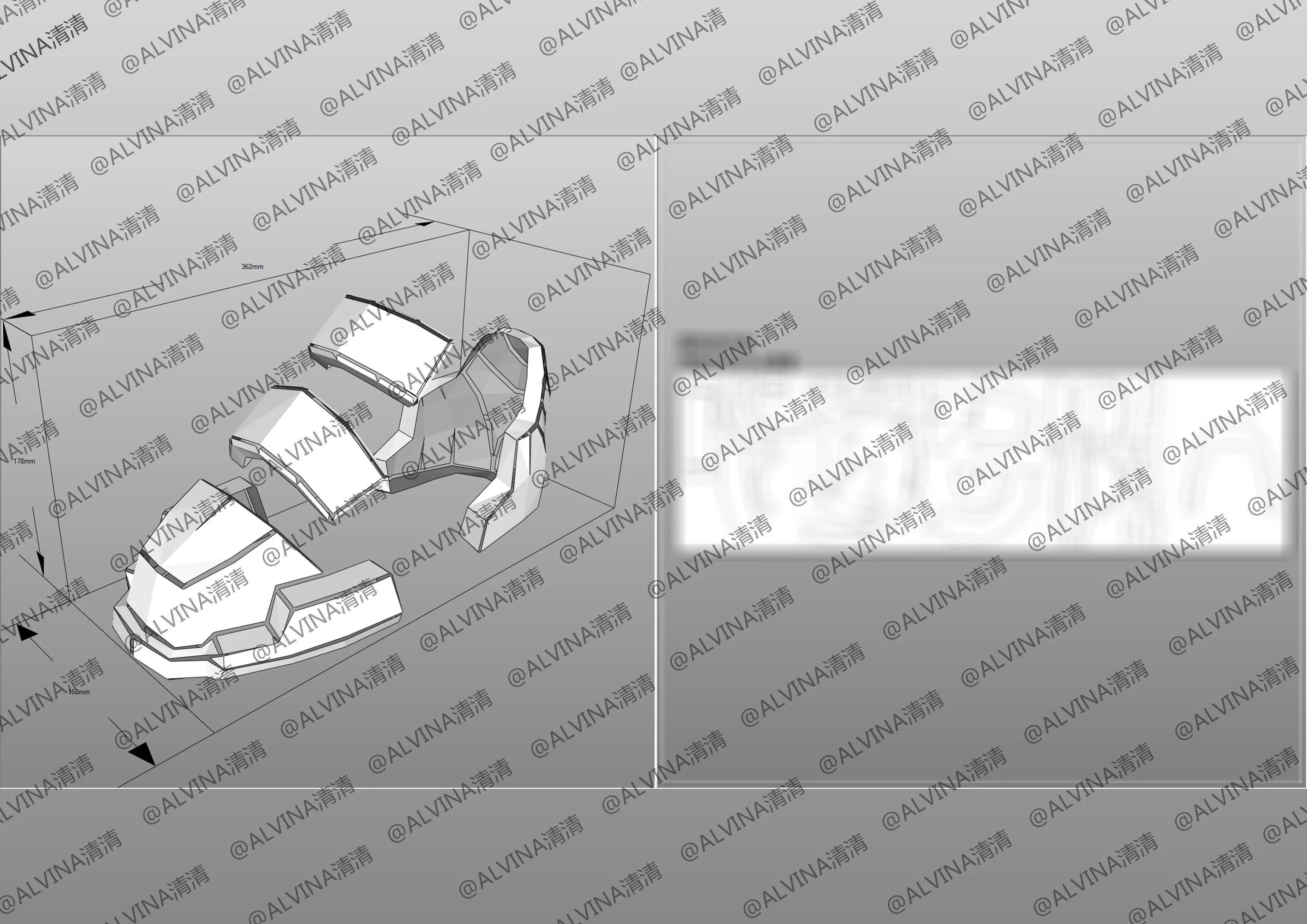 Halo ODST Armor - DIY Cosplay Pepakura Foam Template Low-poly 3D model_27