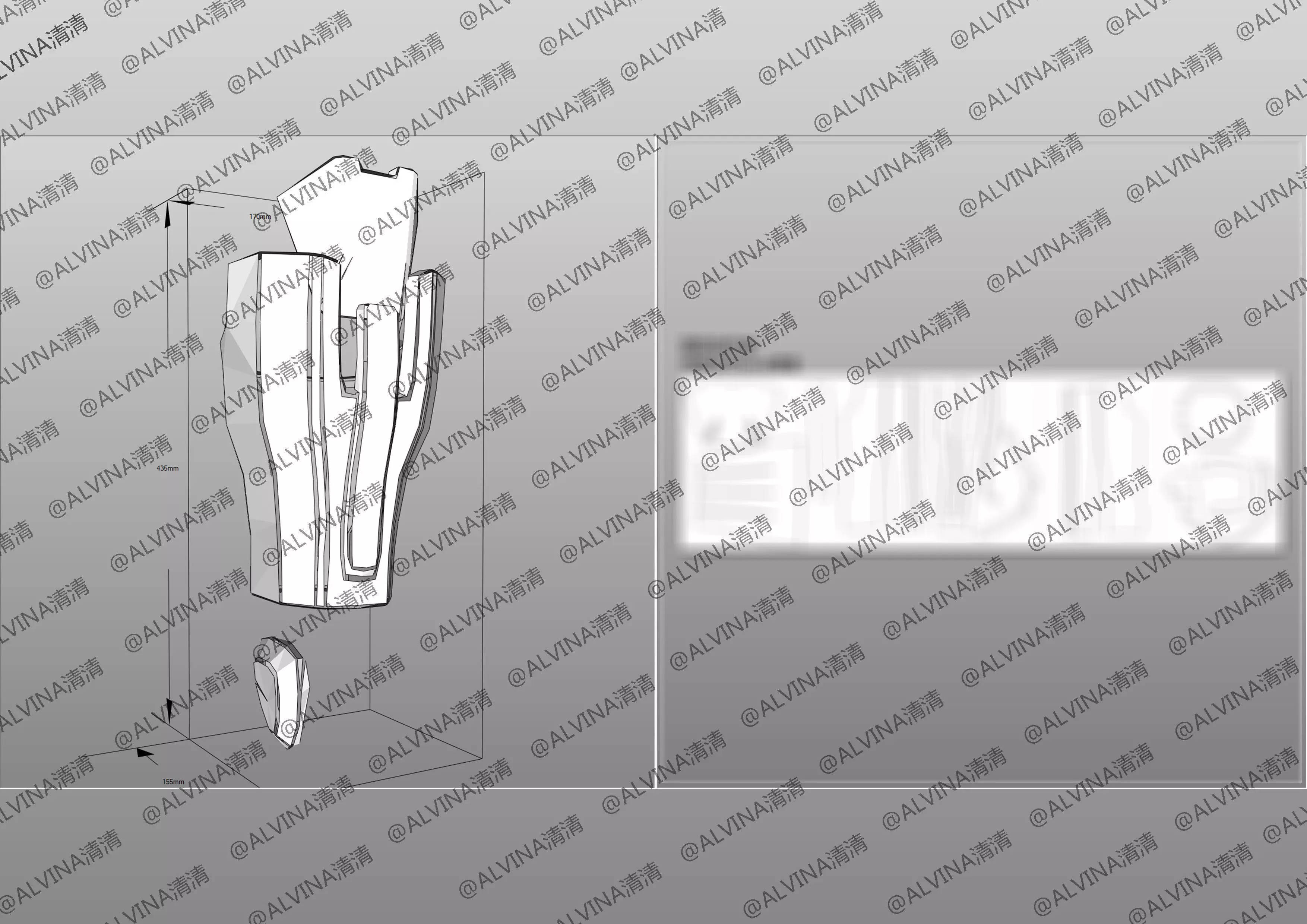 Halo ODST Armor - DIY Cosplay Pepakura Foam Template Low-poly 3D model_21