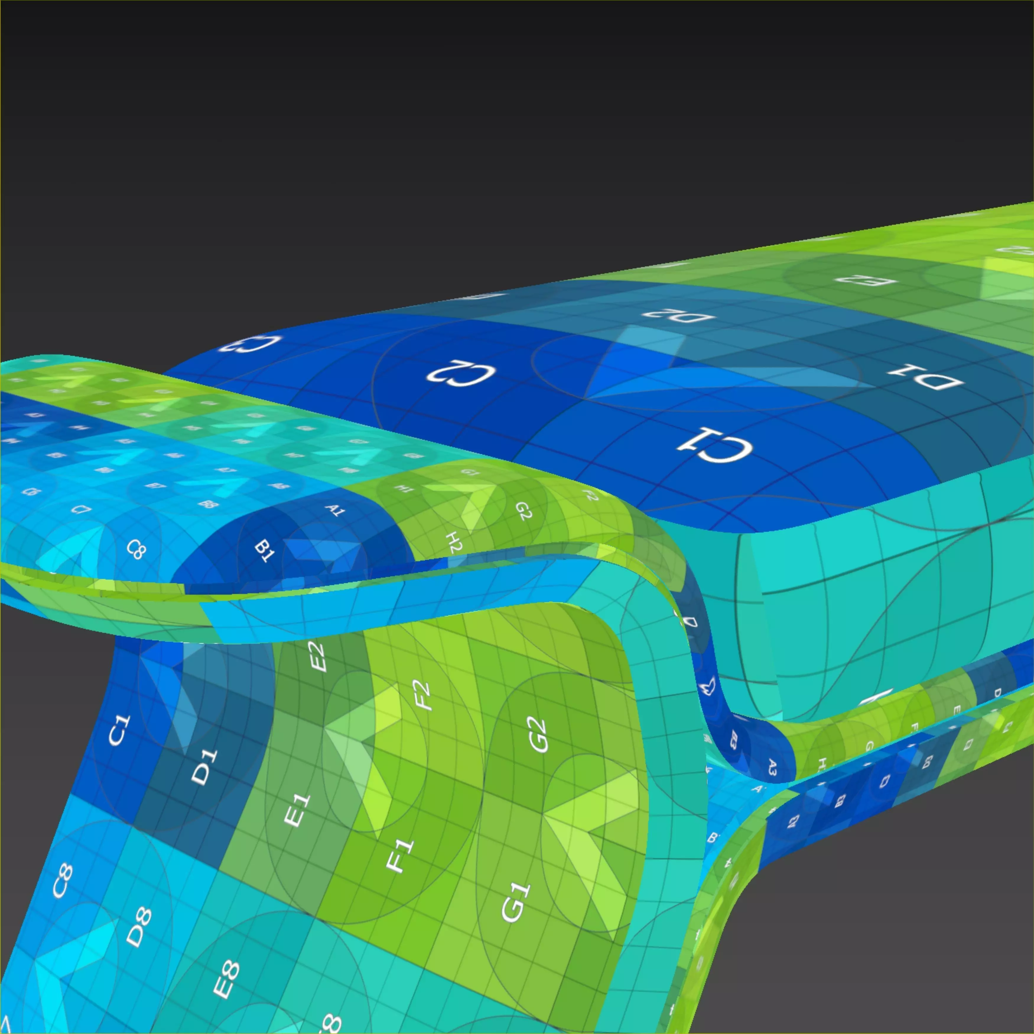 Bentley Home Galloway Bench  3D model_13