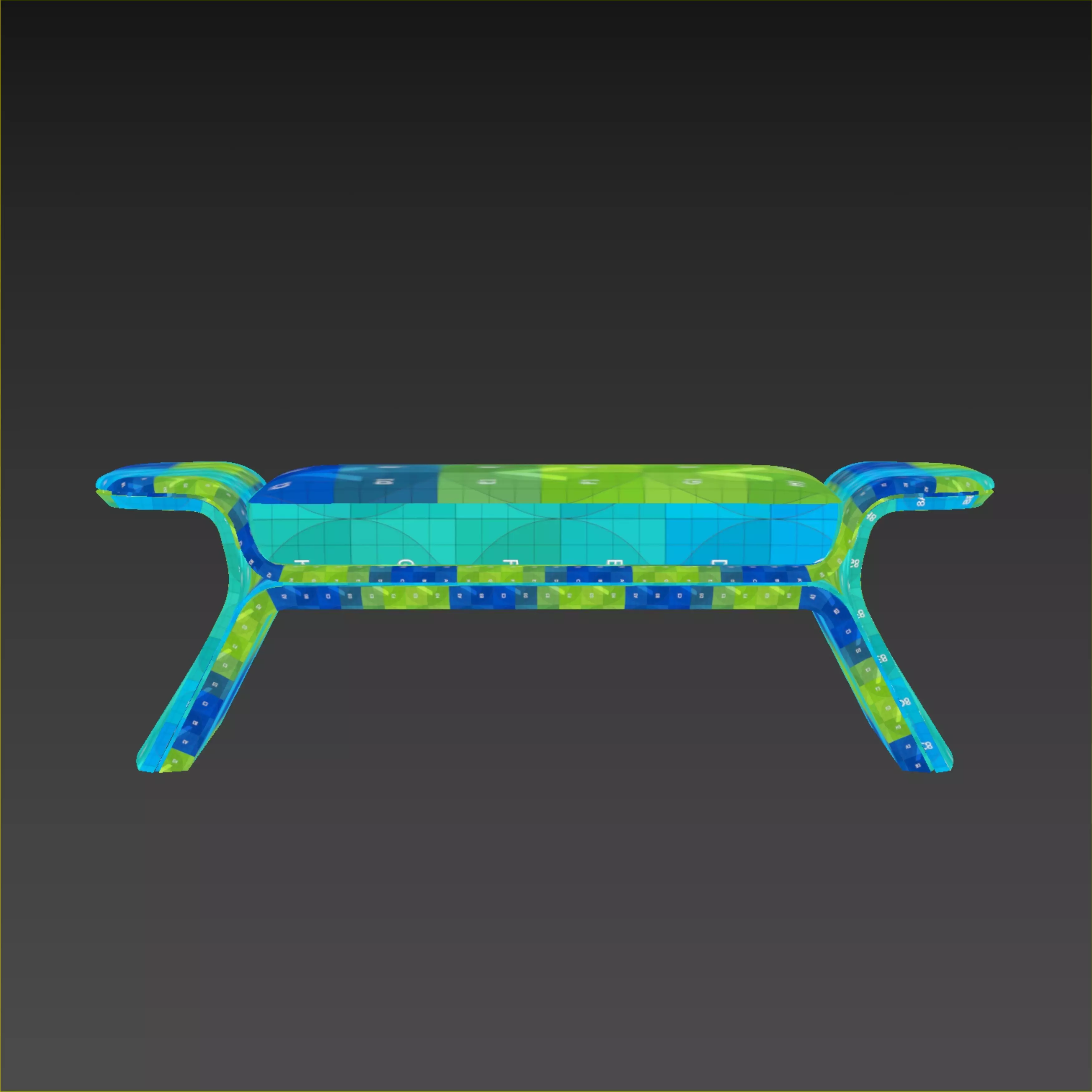 Bentley Home Galloway Bench  3D model_9