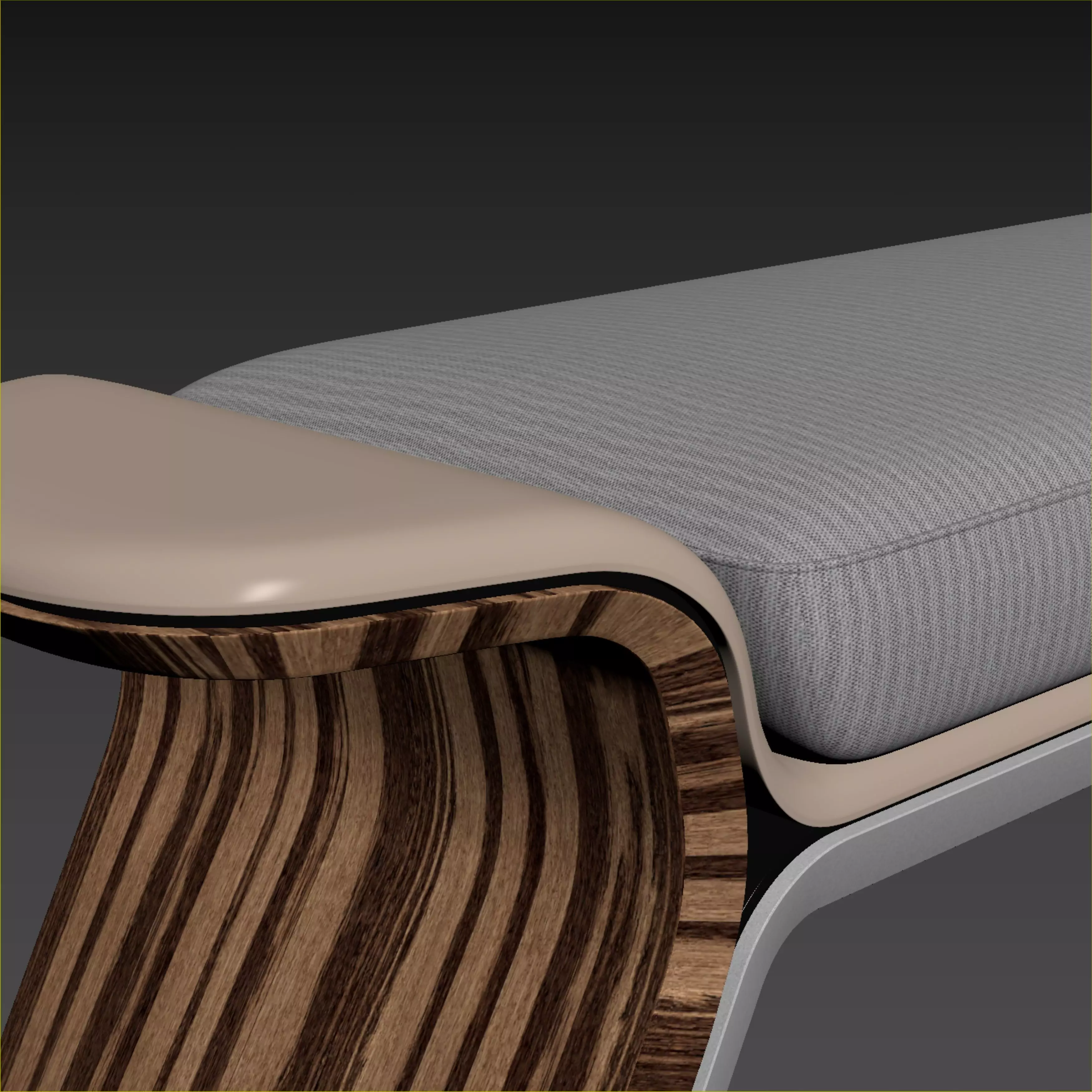 Bentley Home Galloway Bench  3D model_8