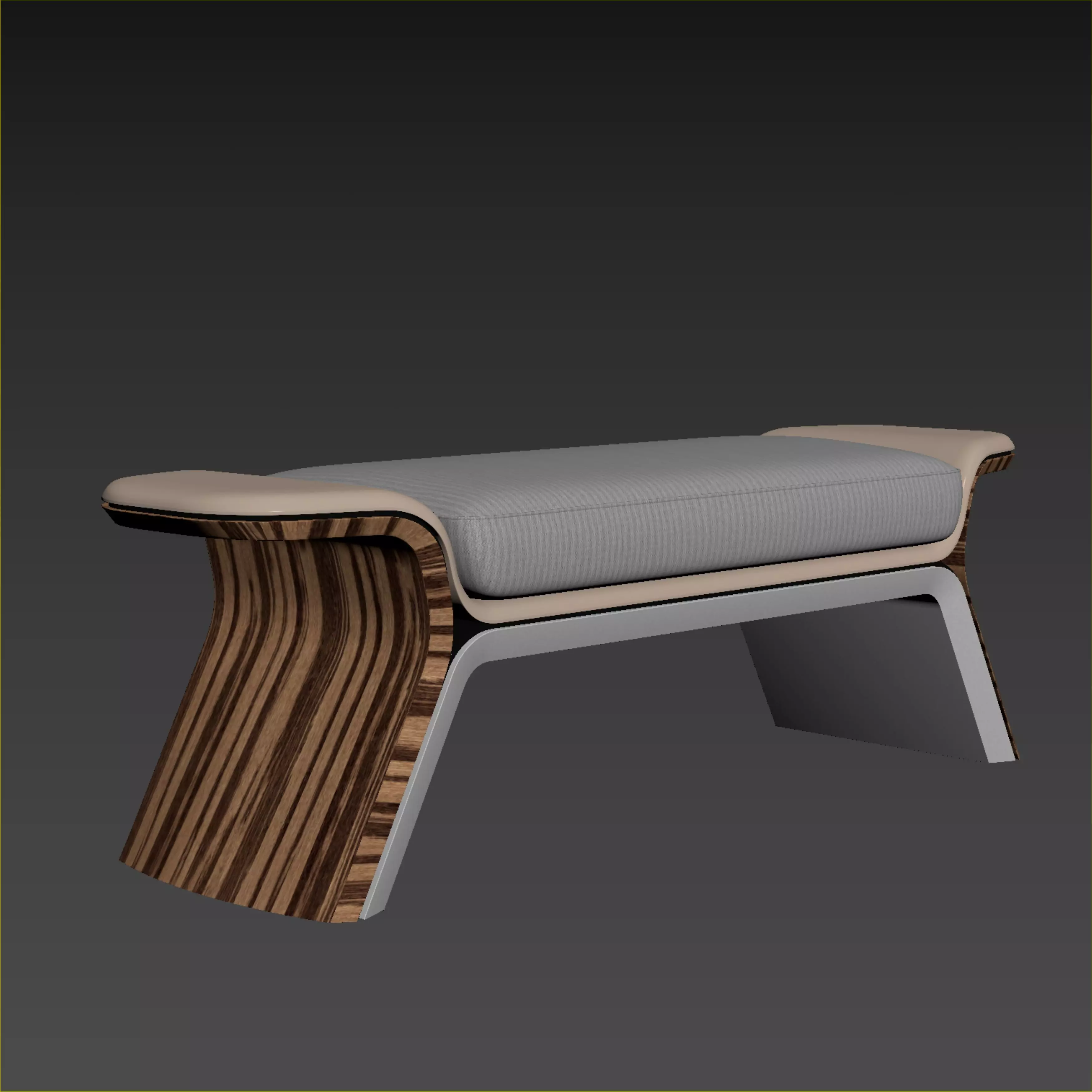 Bentley Home Galloway Bench  3D model_7