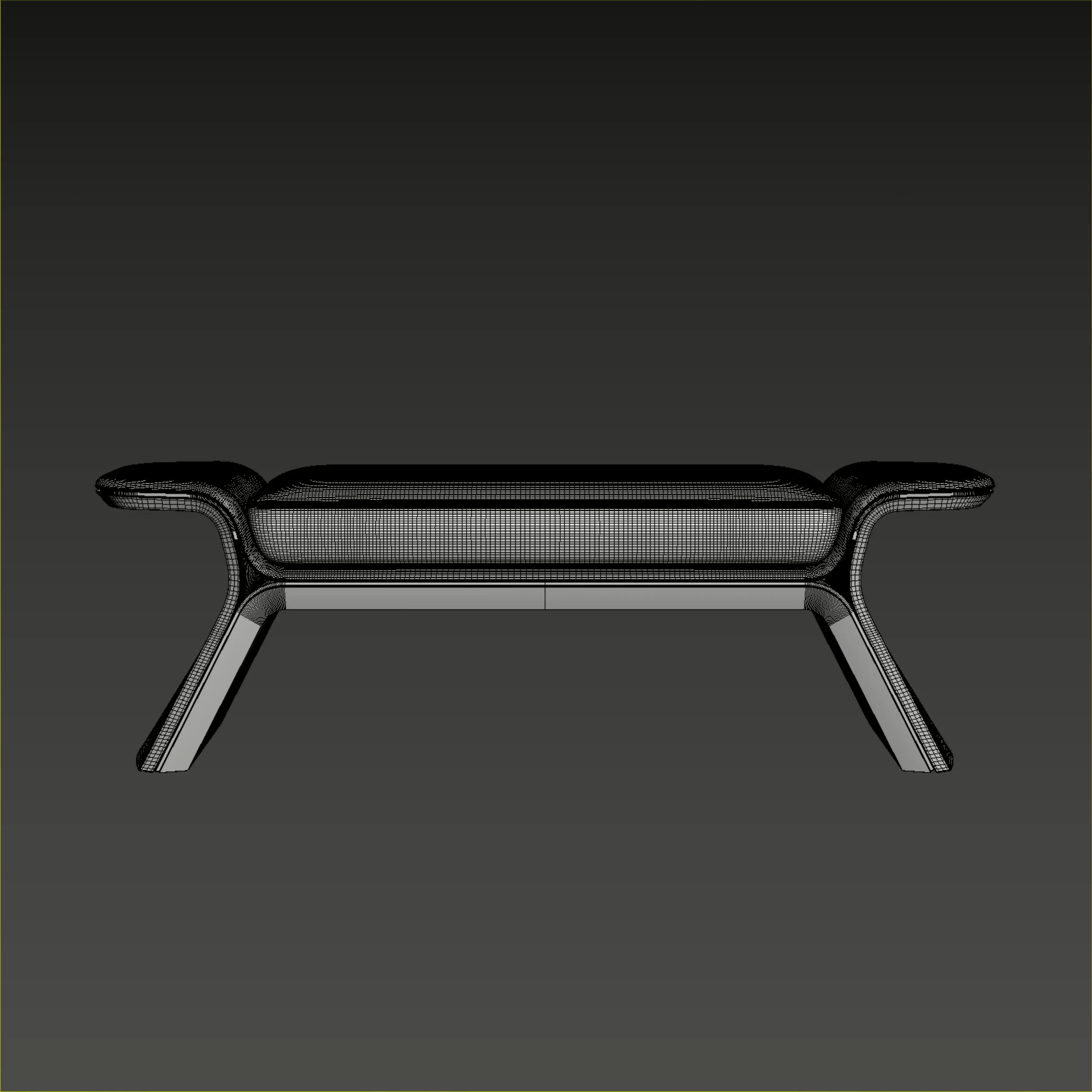 Bentley Home Galloway Bench  3D model_14