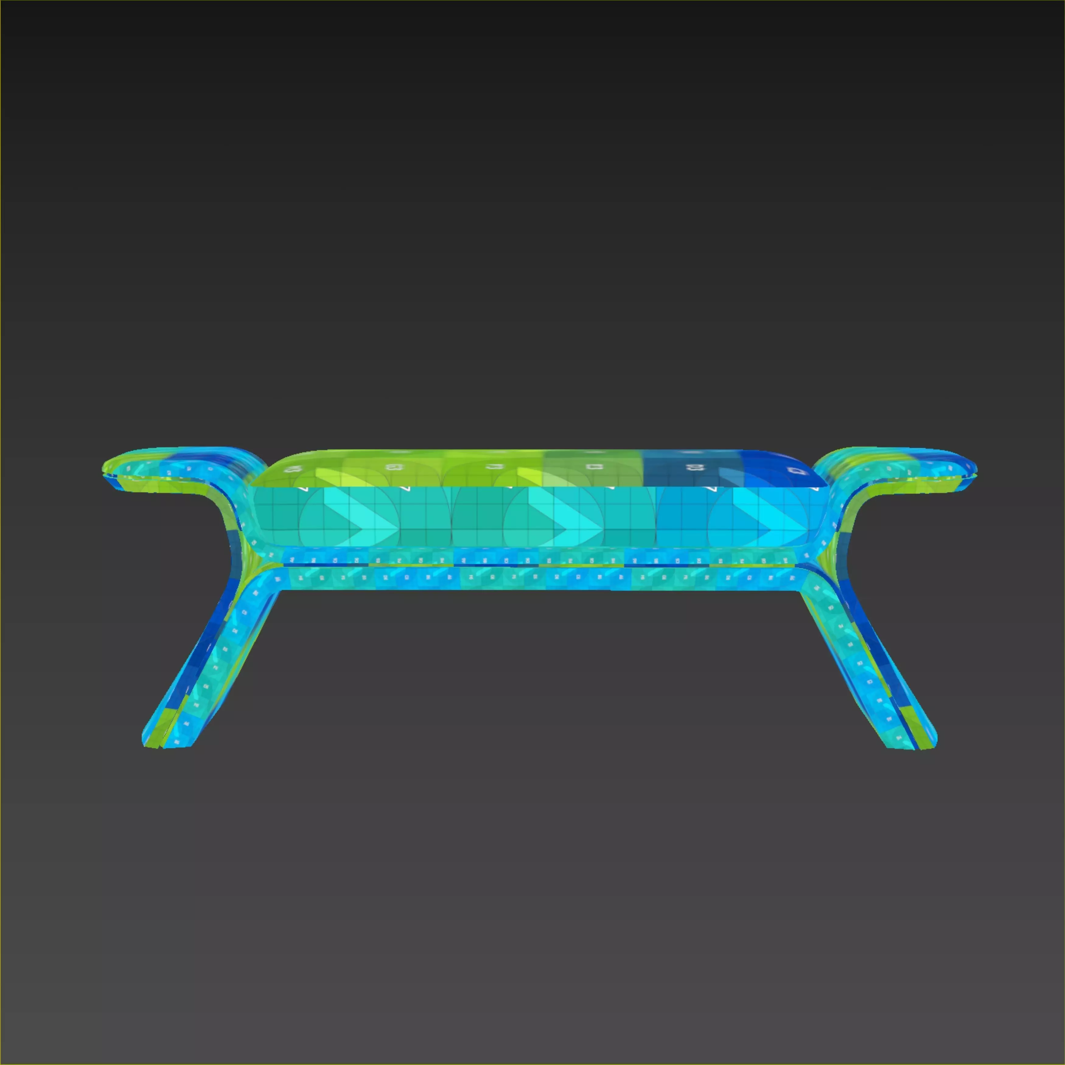 Bentley Home Galloway Bench  3D model_11