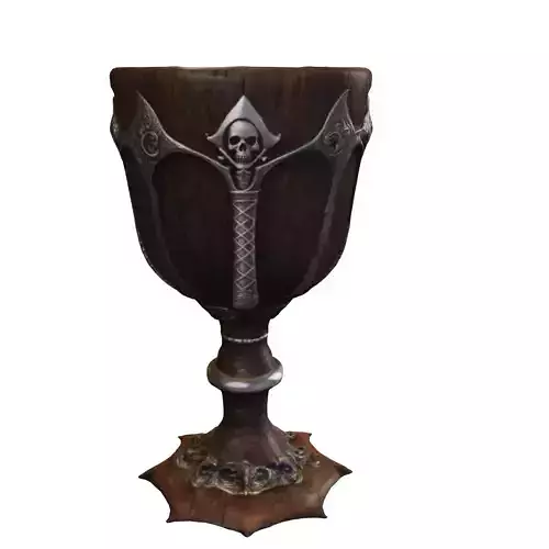 Skull Goblet Medieval  Low-poly 3D model