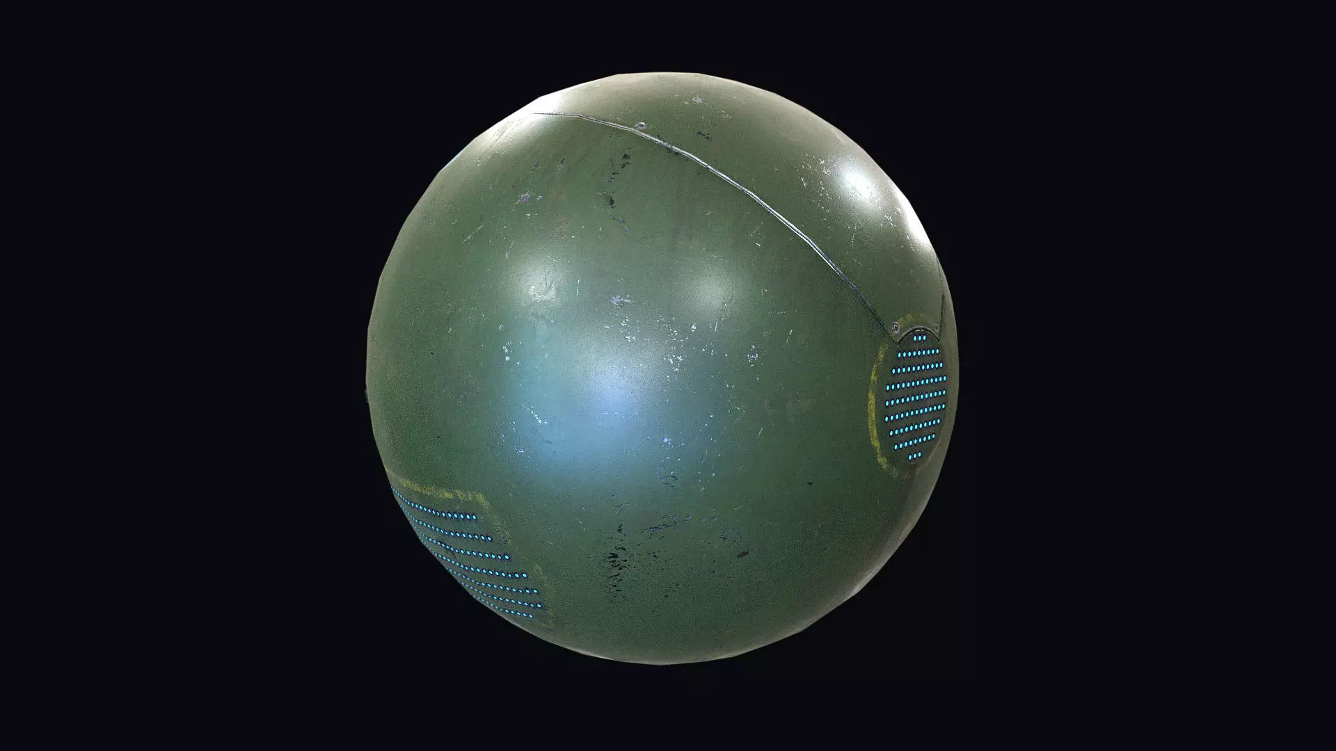 Reconnaissance Sphere Drone PBR Low-poly LODs 3D model_2