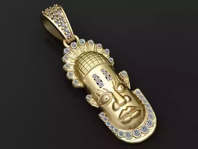 gold pendant 3D printable model 
