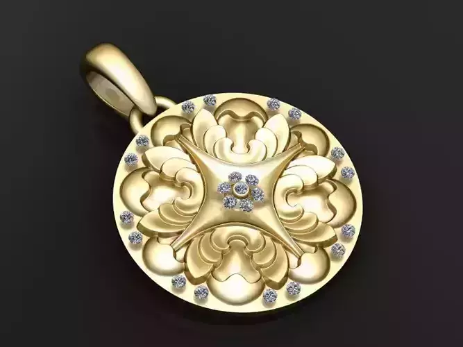emstone pendant 3D printable model 