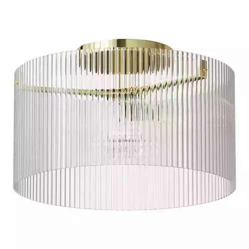 Deckenleuchte Emmi aus geriffeltem Glas
