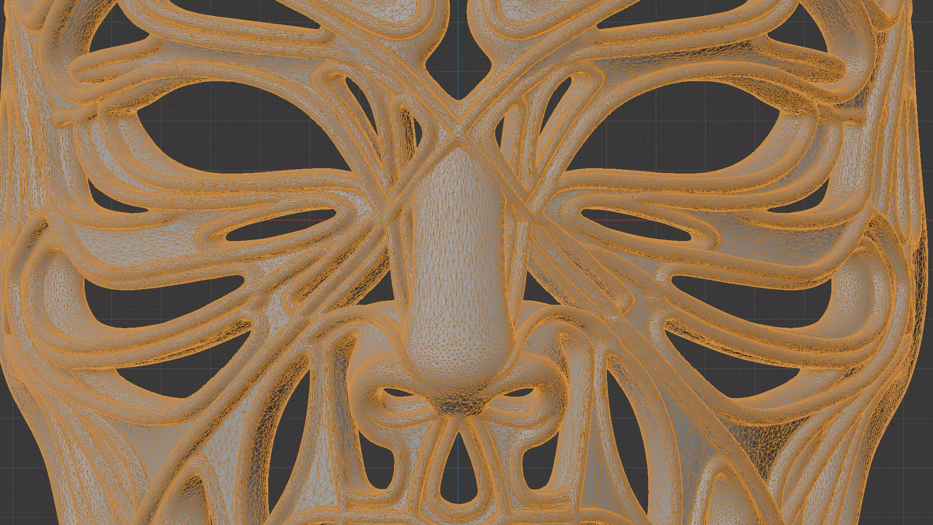 Parametric Biomorphic Face Mask 3D print model_7