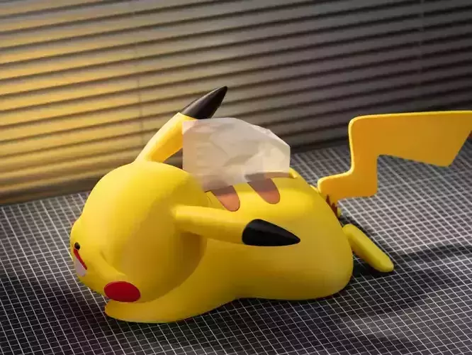 Pokemon Pikachu Tissue Box 3D print model