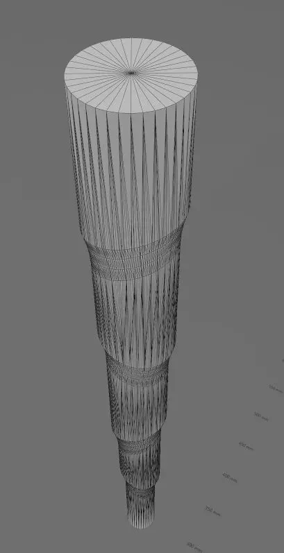 Fillted tilted stepped carved furniture table and stool leg 3D print model_11