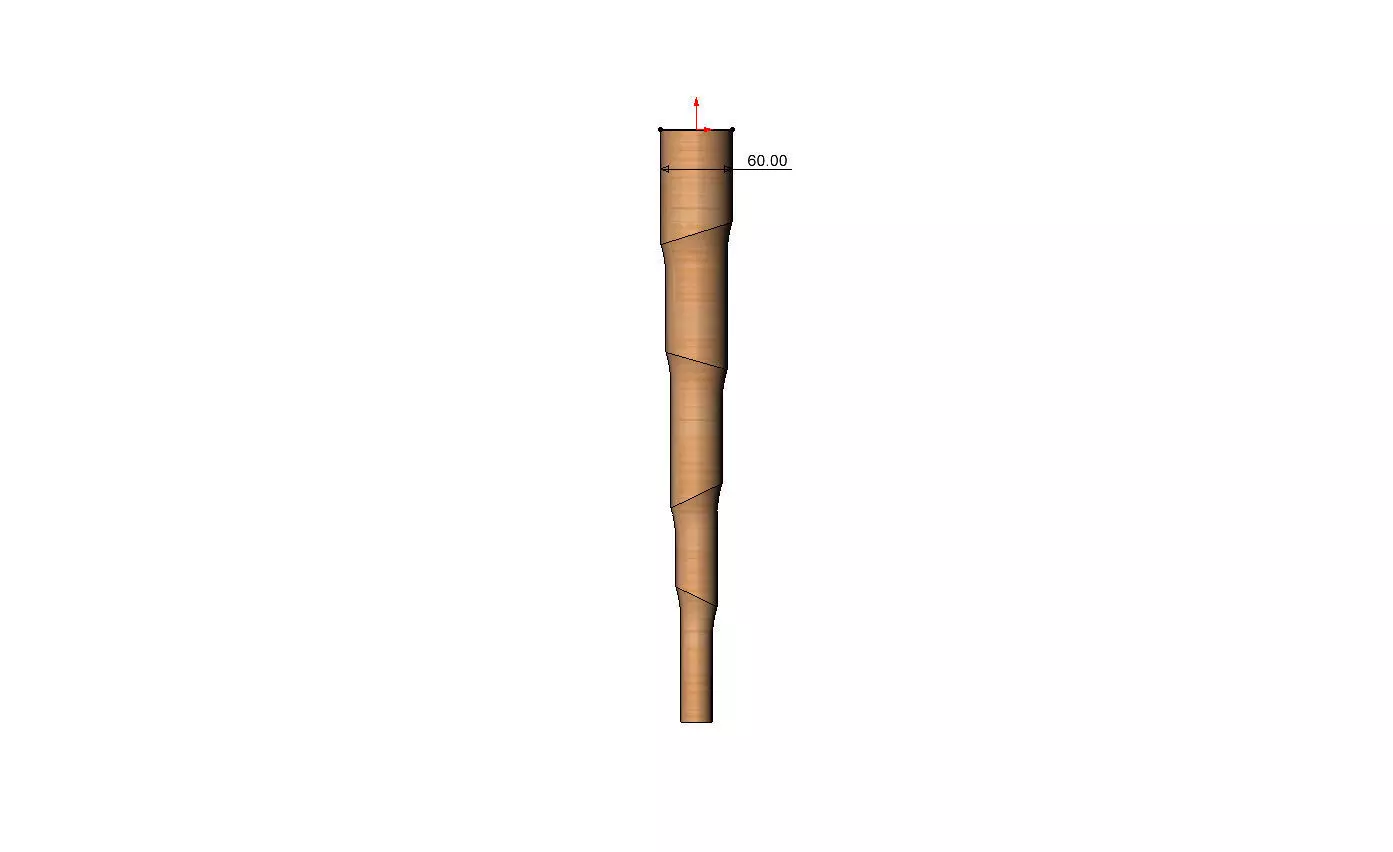 Fillted tilted stepped carved furniture table and stool leg 3D print model_5