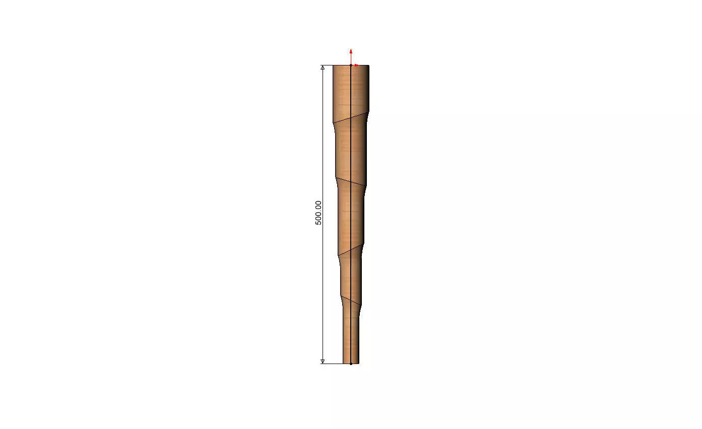 Fillted tilted stepped carved furniture table and stool leg 3D print model_4