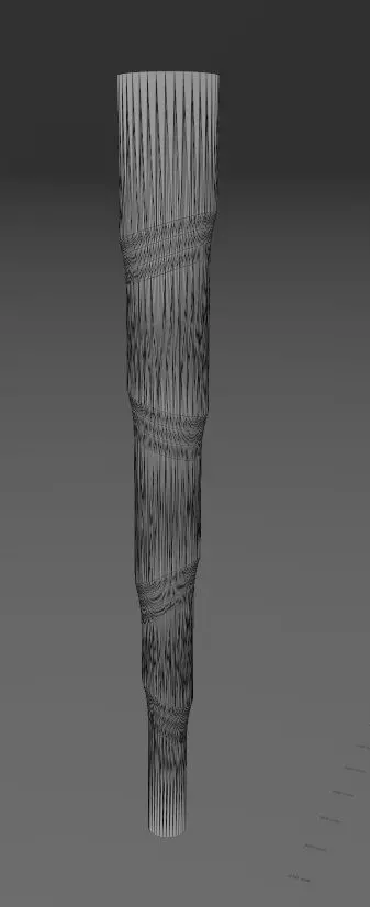 Fillted tilted stepped carved furniture table and stool leg 3D print model_10