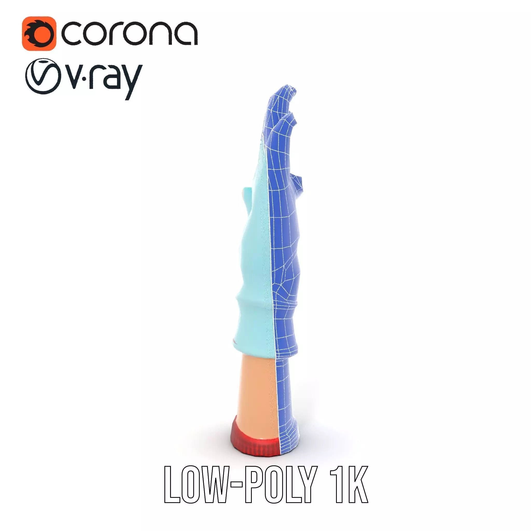 Playful Cartoon Glove Model Pack Low-poly 3D model_30