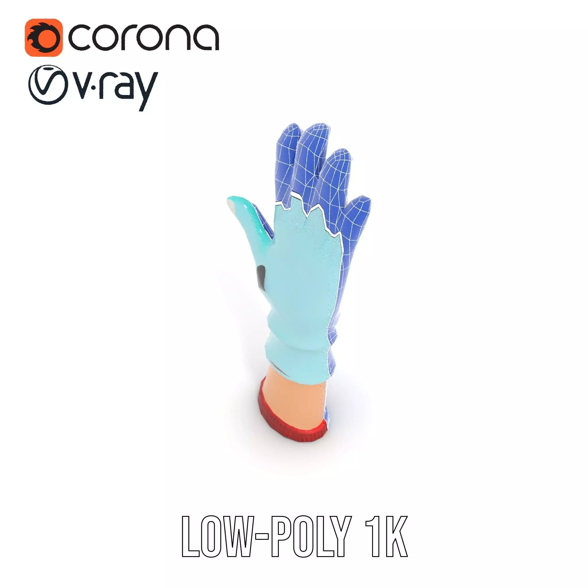 Playful Cartoon Glove Model Pack Low-poly 3D model_14