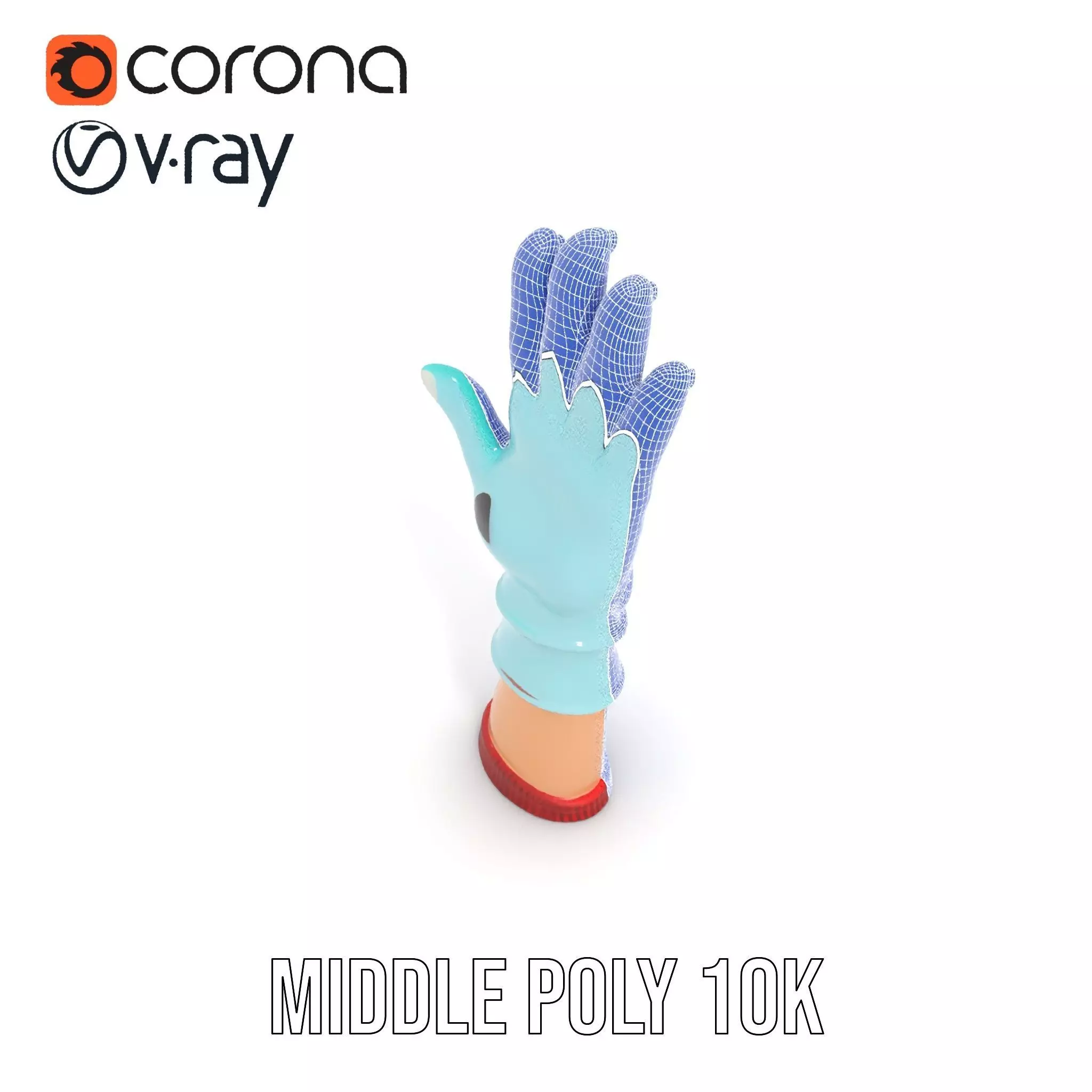 Playful Cartoon Glove Model Pack Low-poly 3D model_24