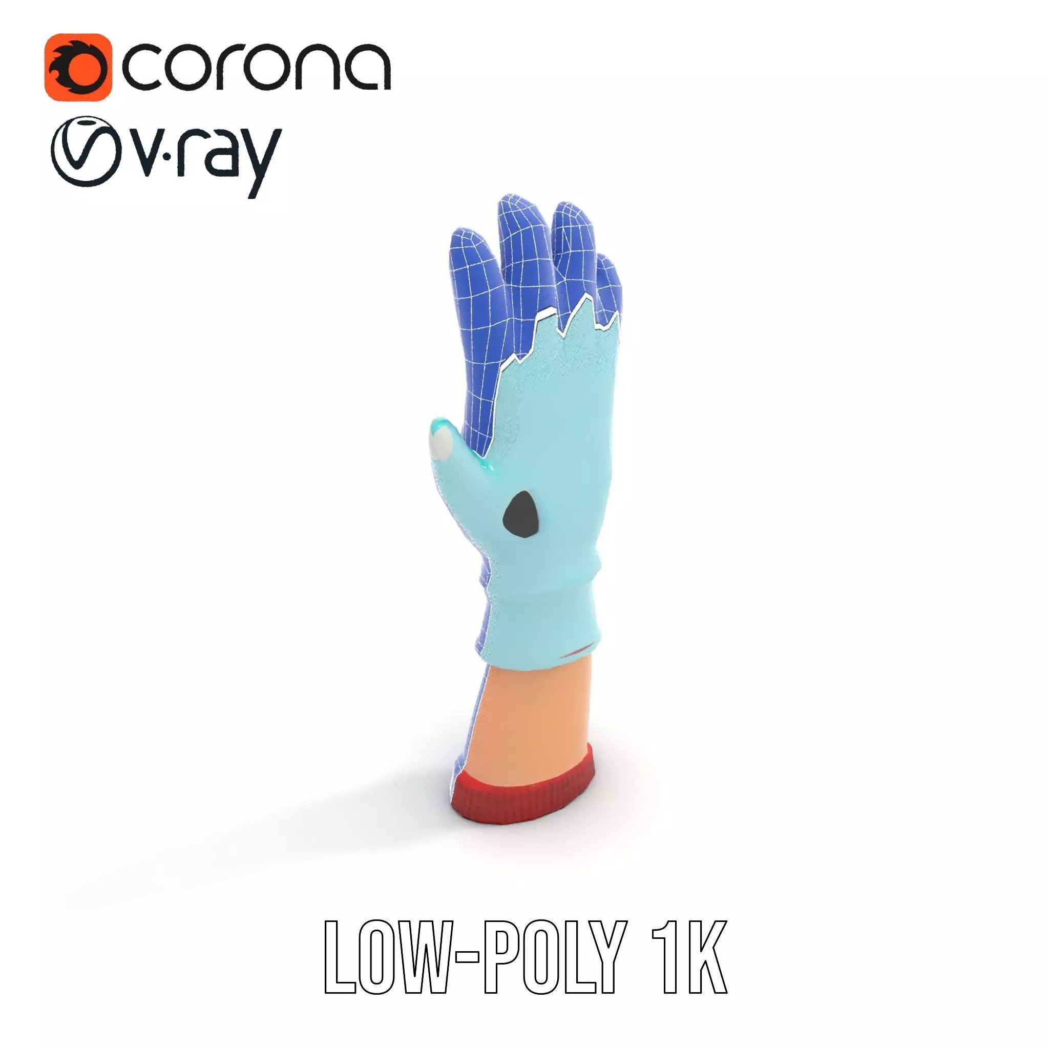 Playful Cartoon Glove Model Pack Low-poly 3D model_22